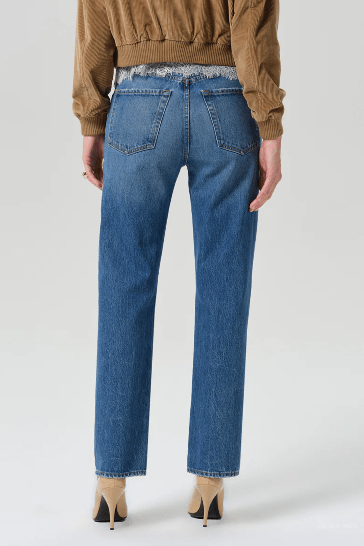 90's French High Rise Straight in Pastis - shop-olivia.com