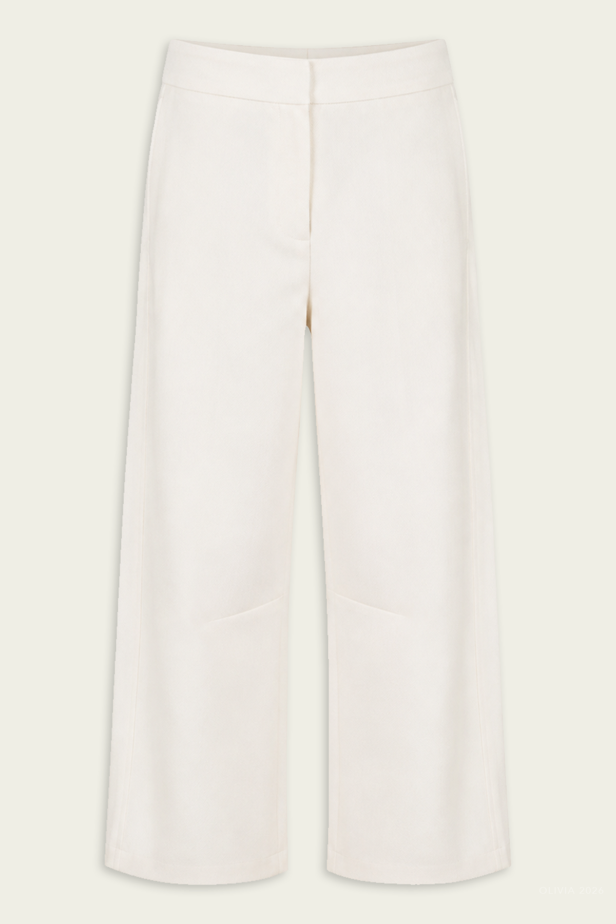 Slouchy BF Trouser in Ivory
