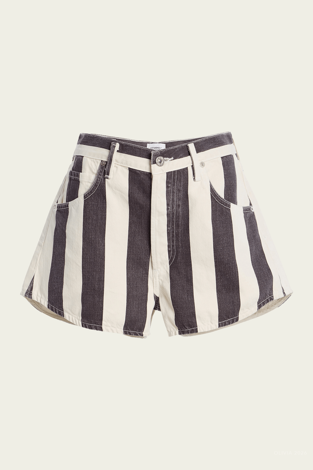 Abita Short in Awning Stripe - shop - olivia.com