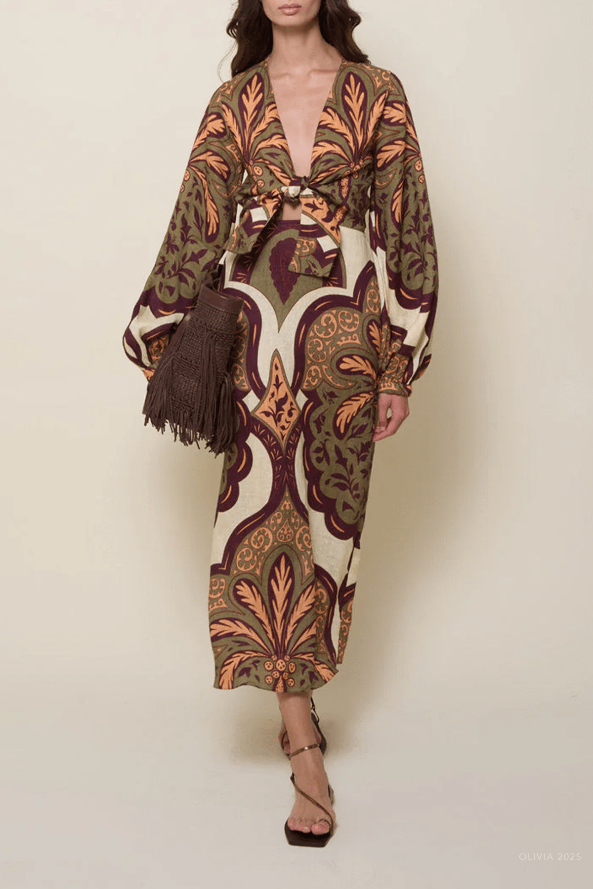 Across Paradise Dress in Olive - shop - olivia.com