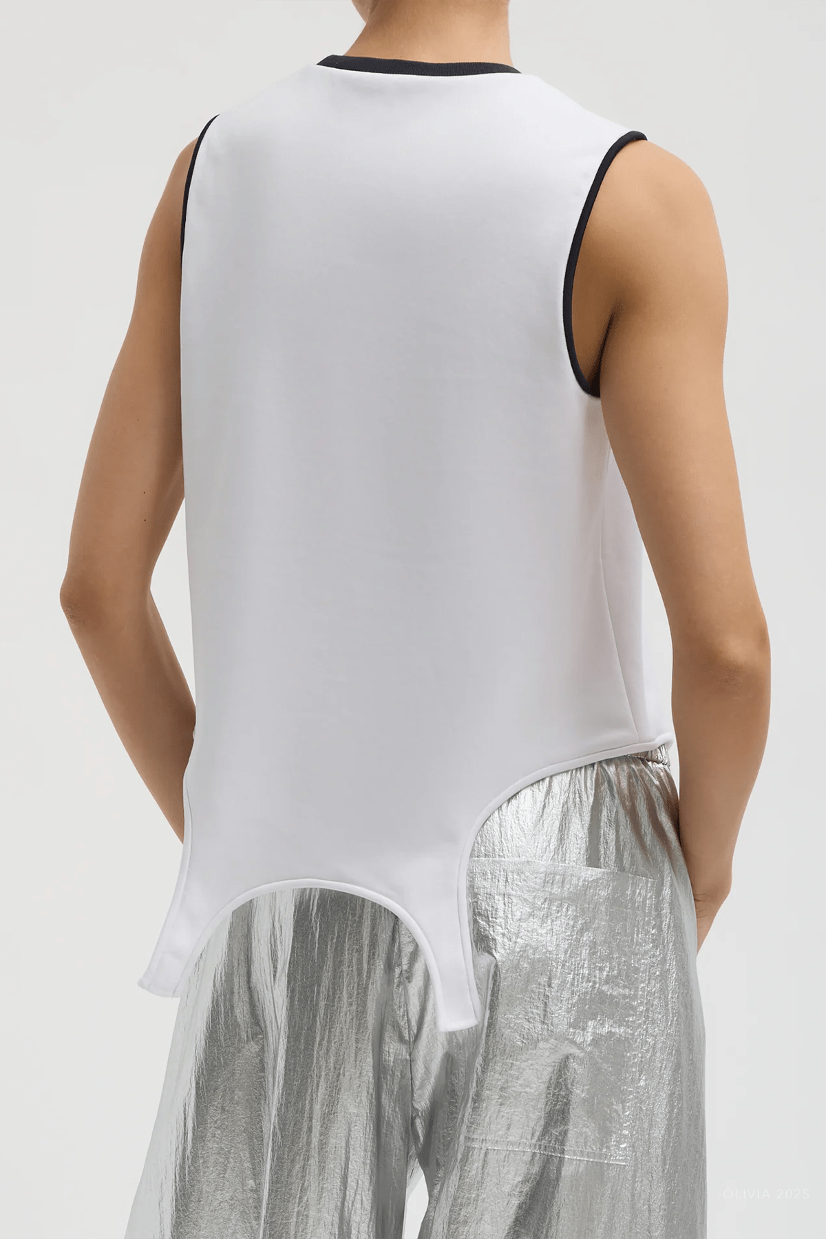 Active Knit Flip Tank in White - shop - olivia.com