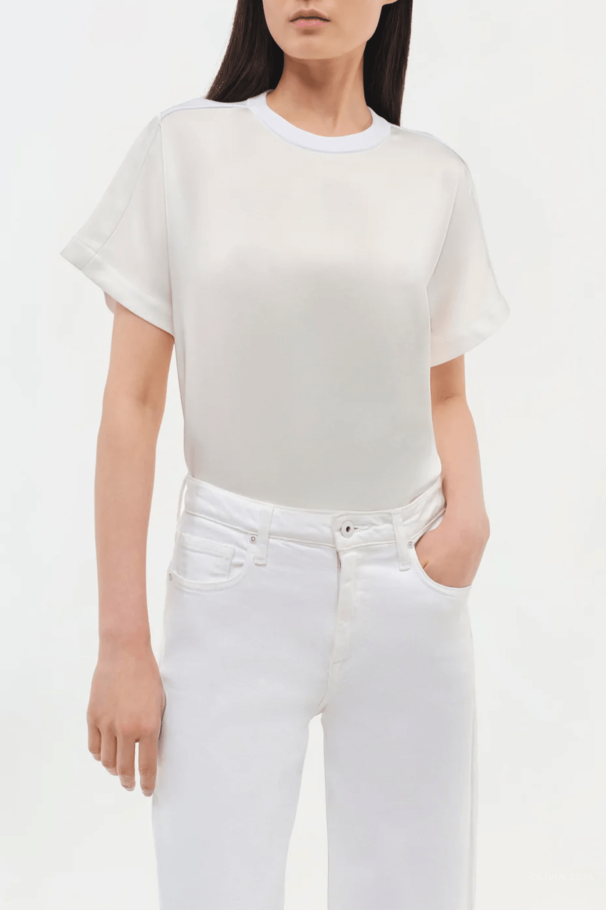 Addy T-Shirt in White - shop-olivia.com