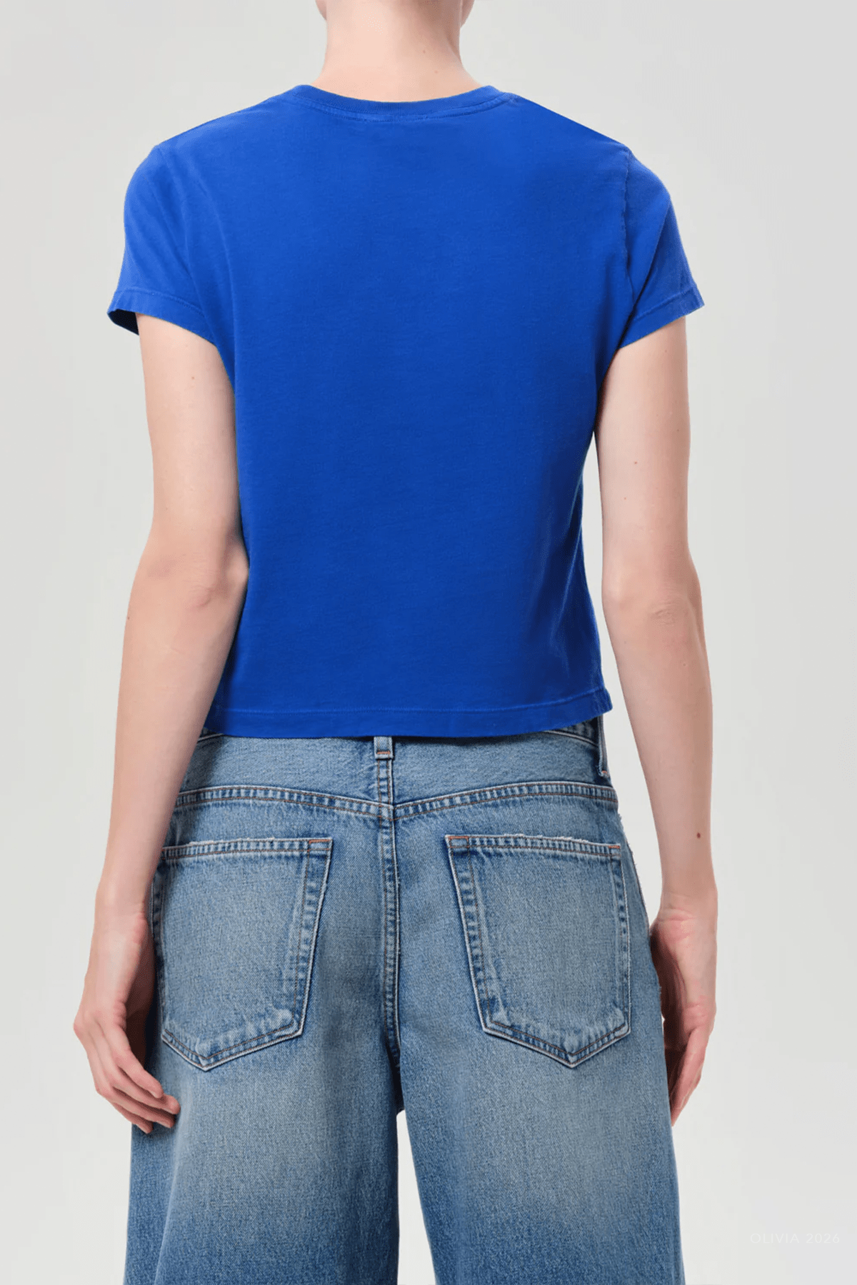 Adine Shrunken Tee in Cobalt - shop - olivia.com