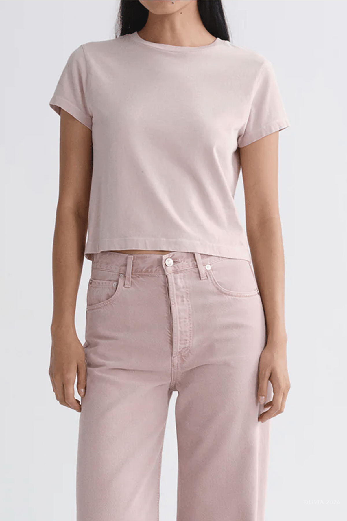 Adine Shrunken Tee in Wallflower - shop-olivia.com