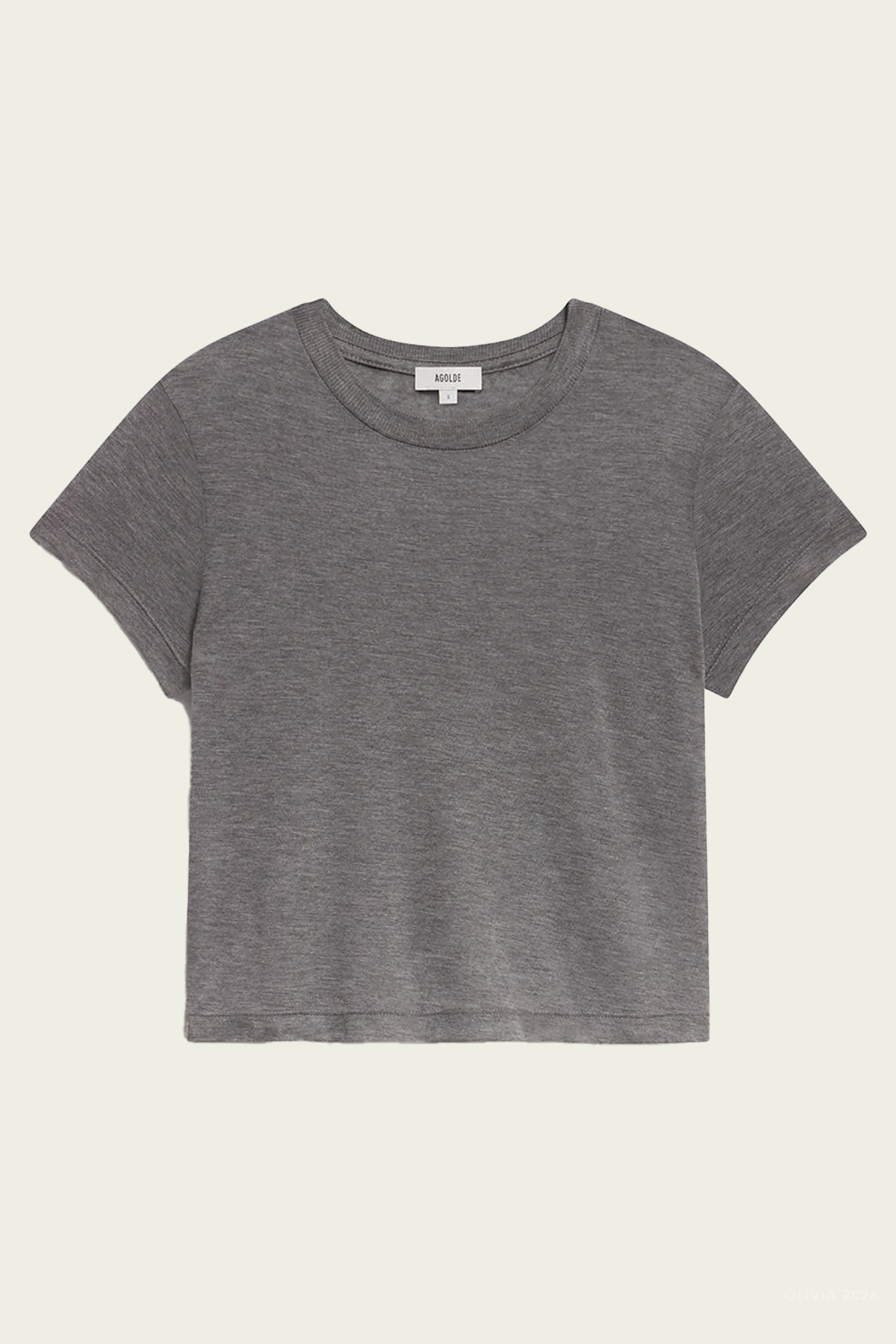 Adine Shrunken Tee (Tencel Jersey) in Grey Heather