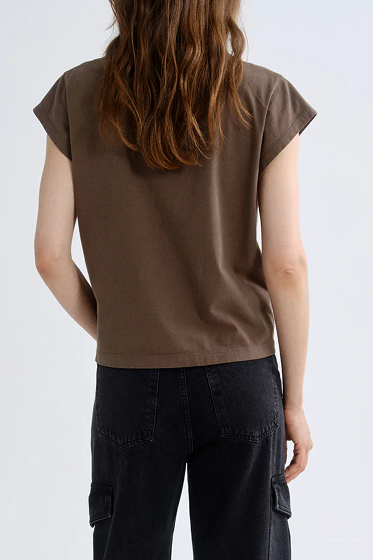 Bryce Cap-Sleeve Tee in Uniform