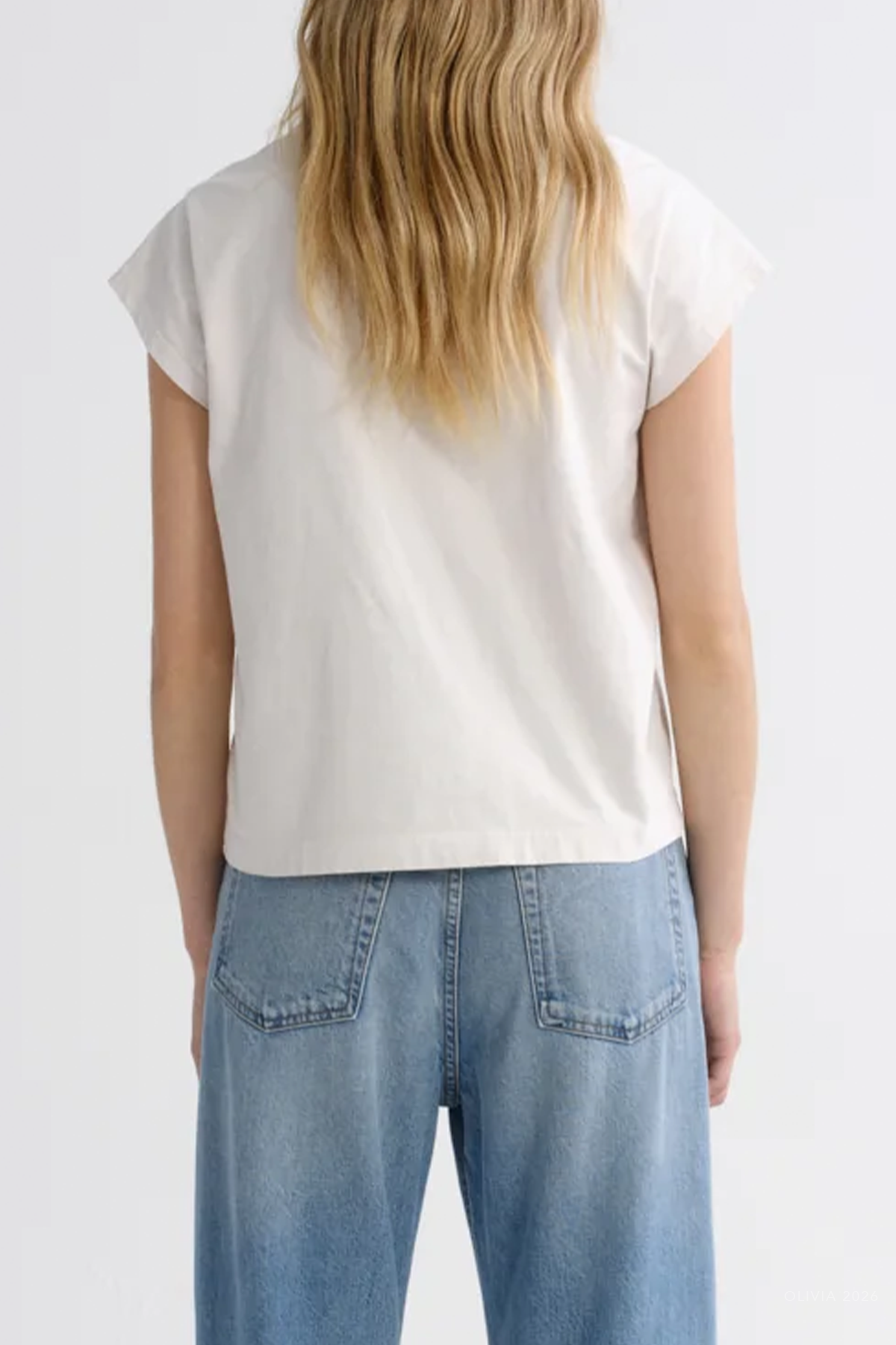Bryce Long-Line Tee in Bone