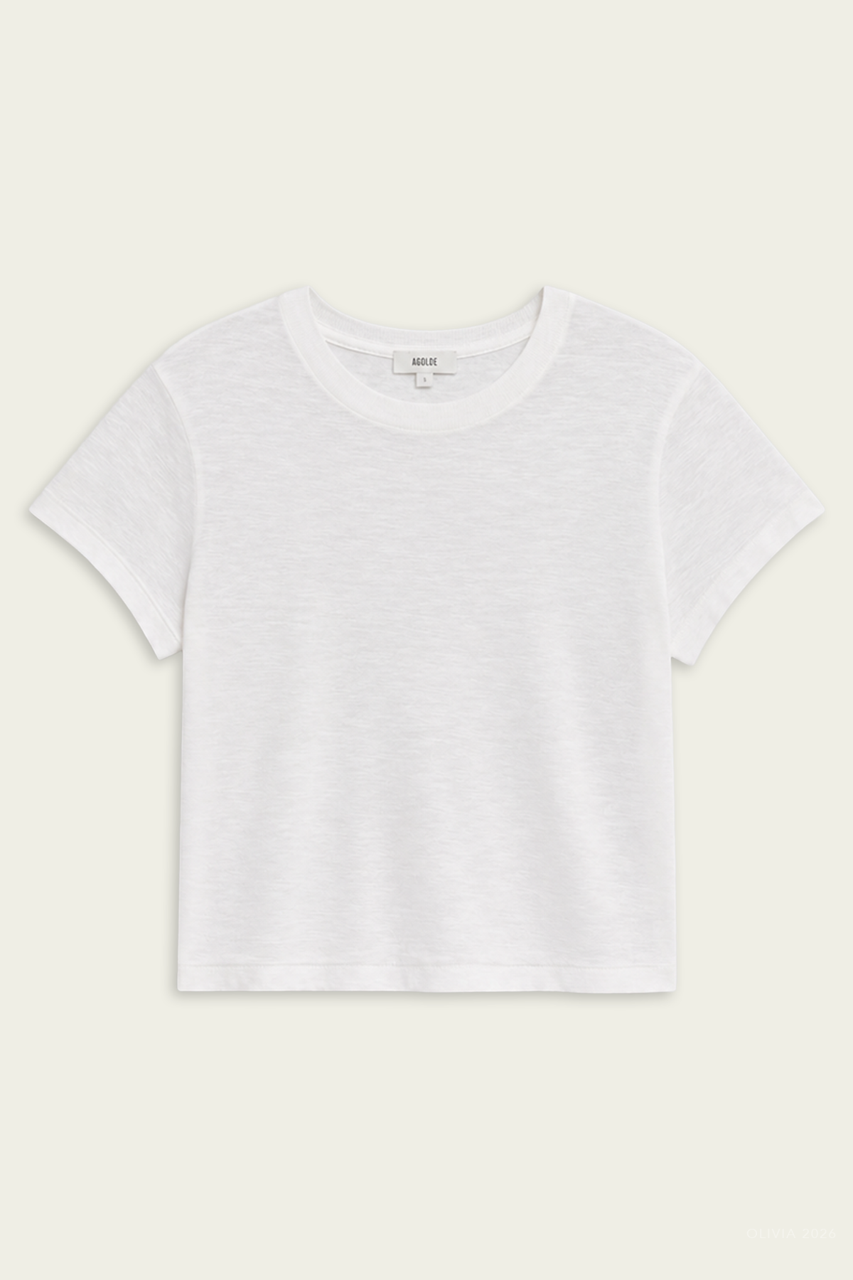 Adine Shrunken Tee (Tencel Jersey) in Gesso