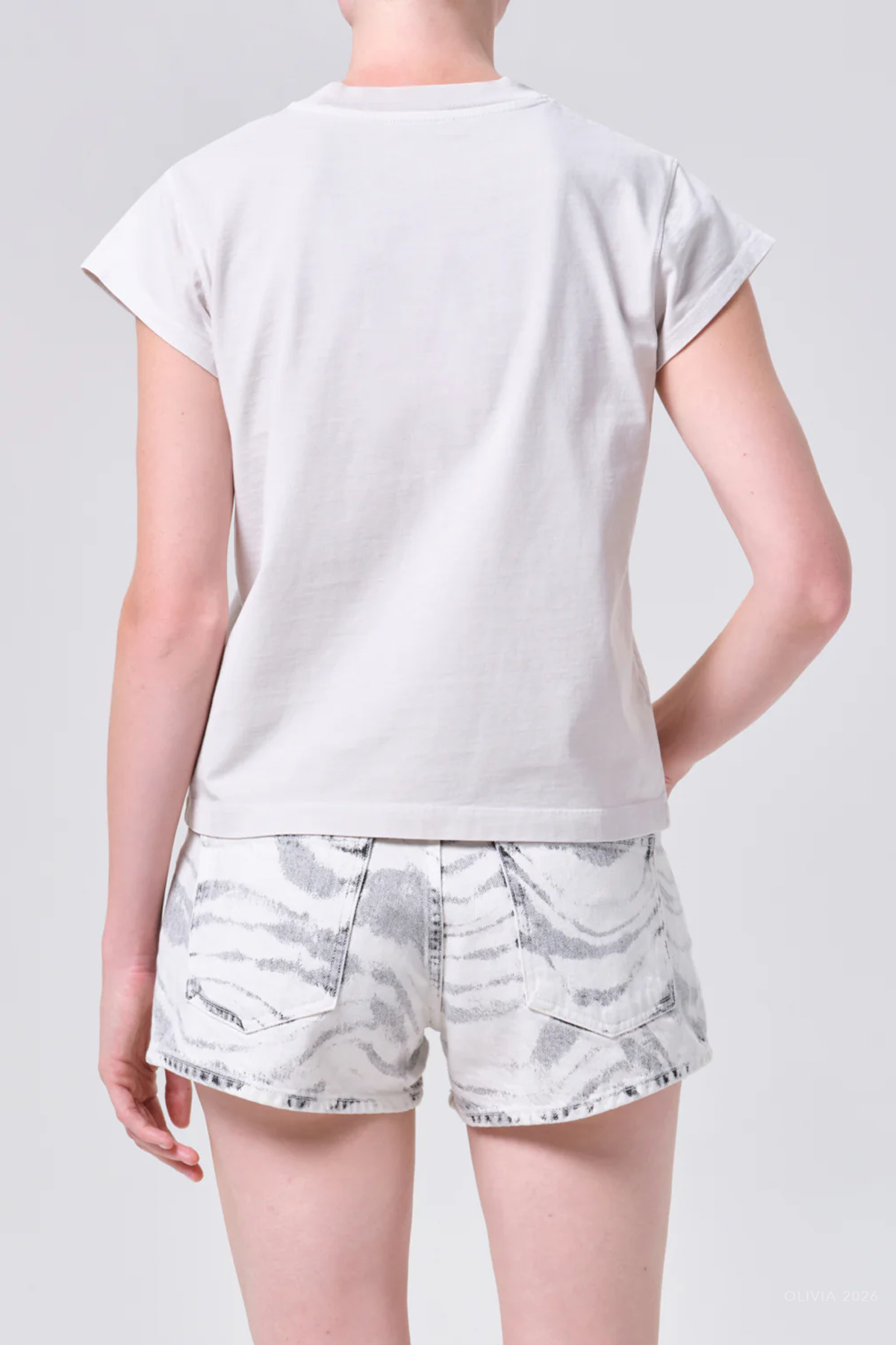 Bryce Long-Line Tee in Bone