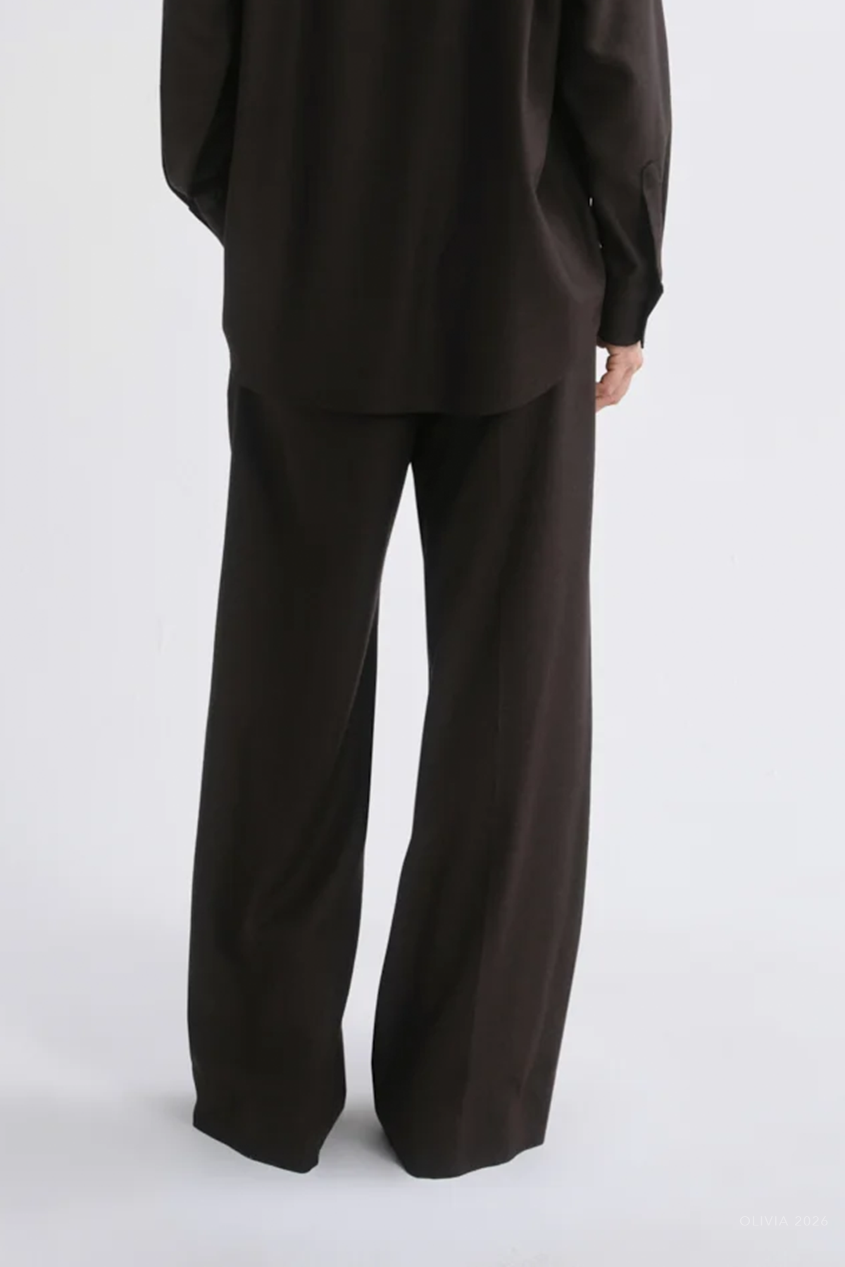 Sathia Trouser (Wool) in Chocolate Heather