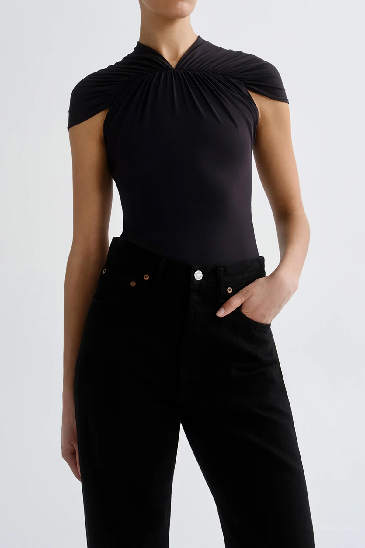 Olympia Bodysuit in Black