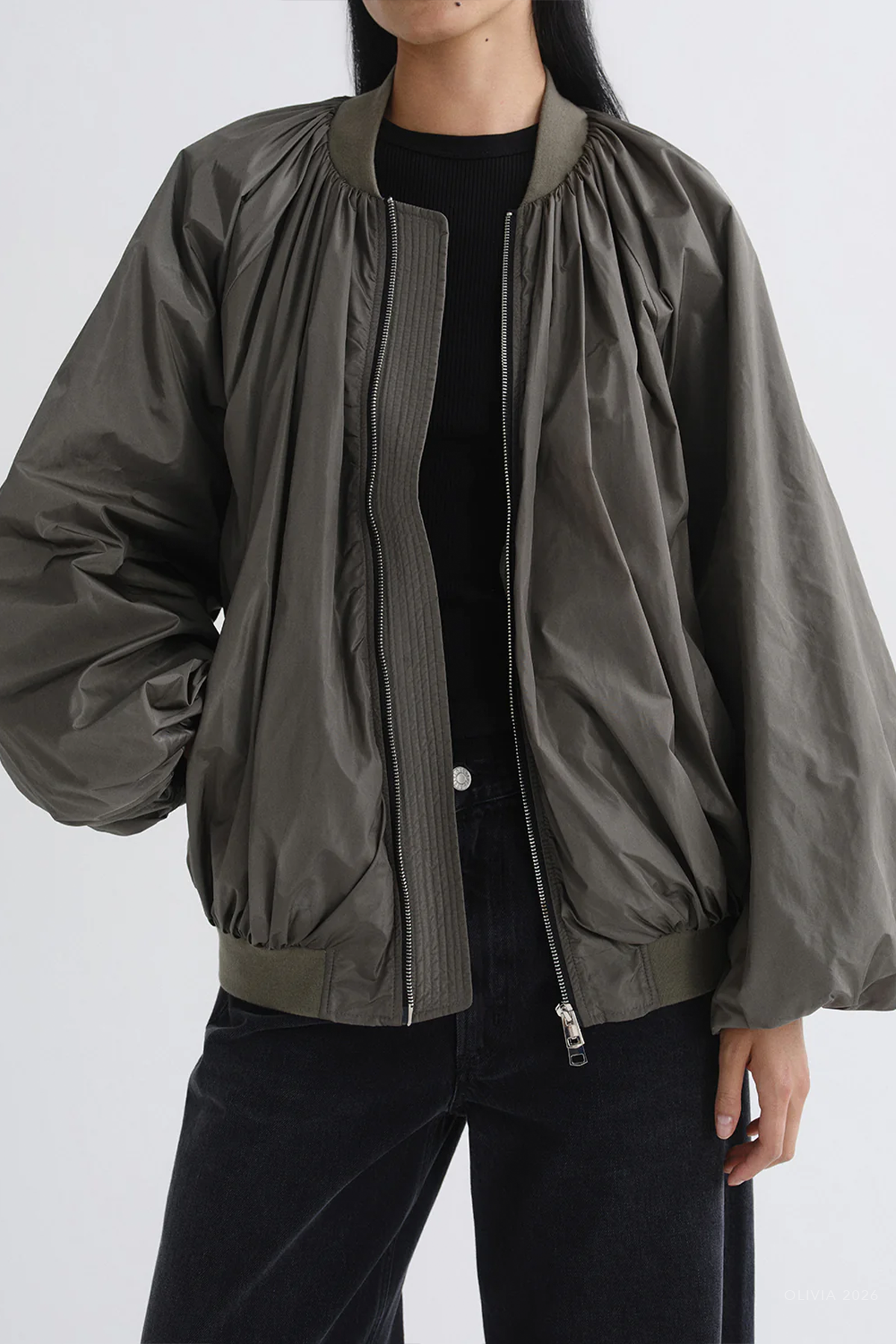 Raffi Bomber Jacket in Fern