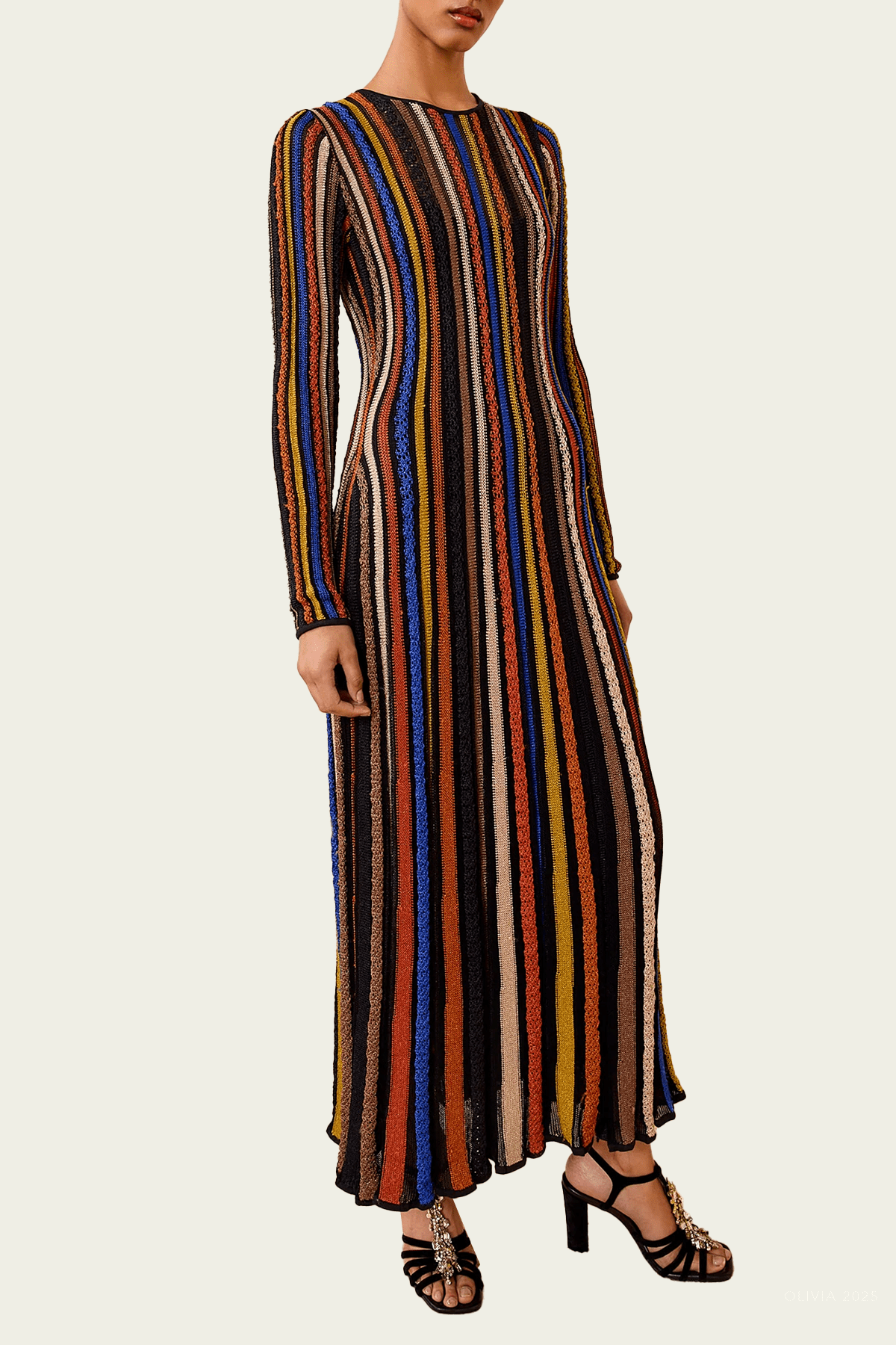 Albie Knit Long Sleeve Knit Dress in Zoisite - shop - olivia.com