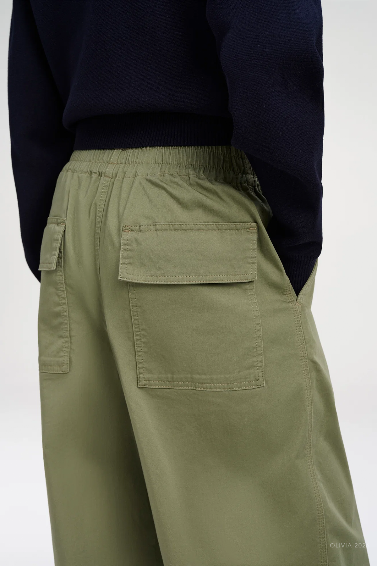 Palmer Cotton Twill Pant in Eucalyptus