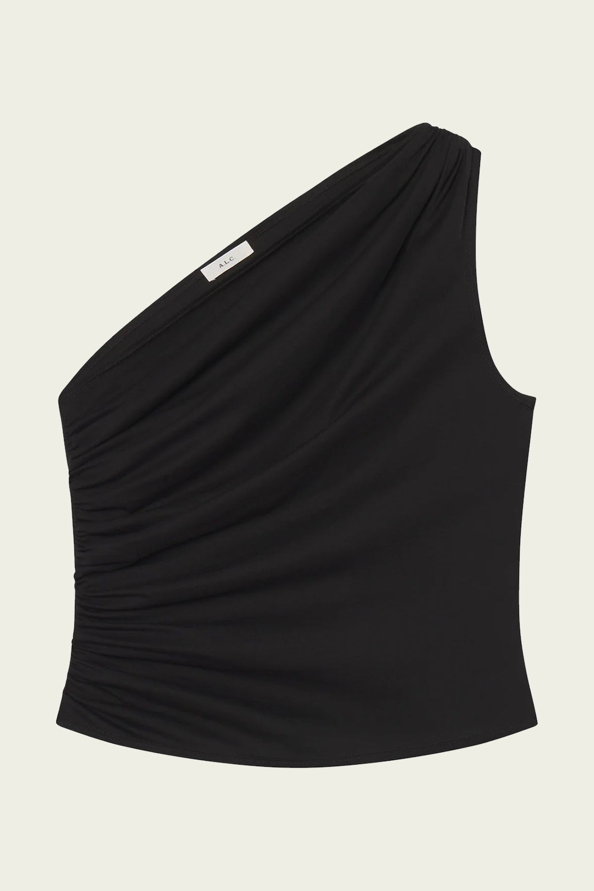 Nova One Shoulder Tank in Black