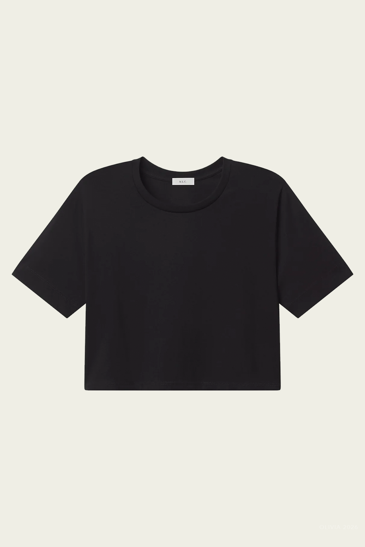 Kali Relaxed Crop Tee in Black