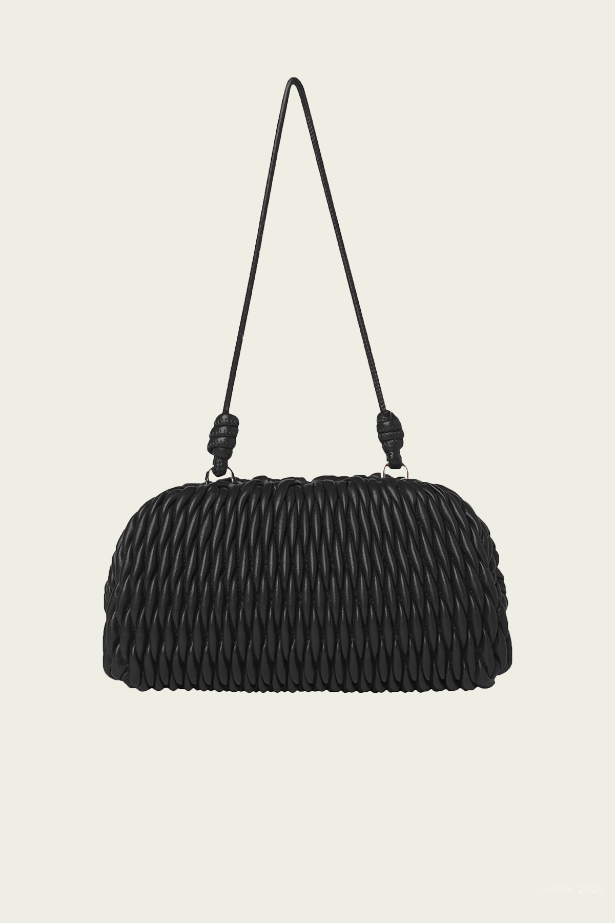 Elio Convertible Clutch Bag in Gloss Black