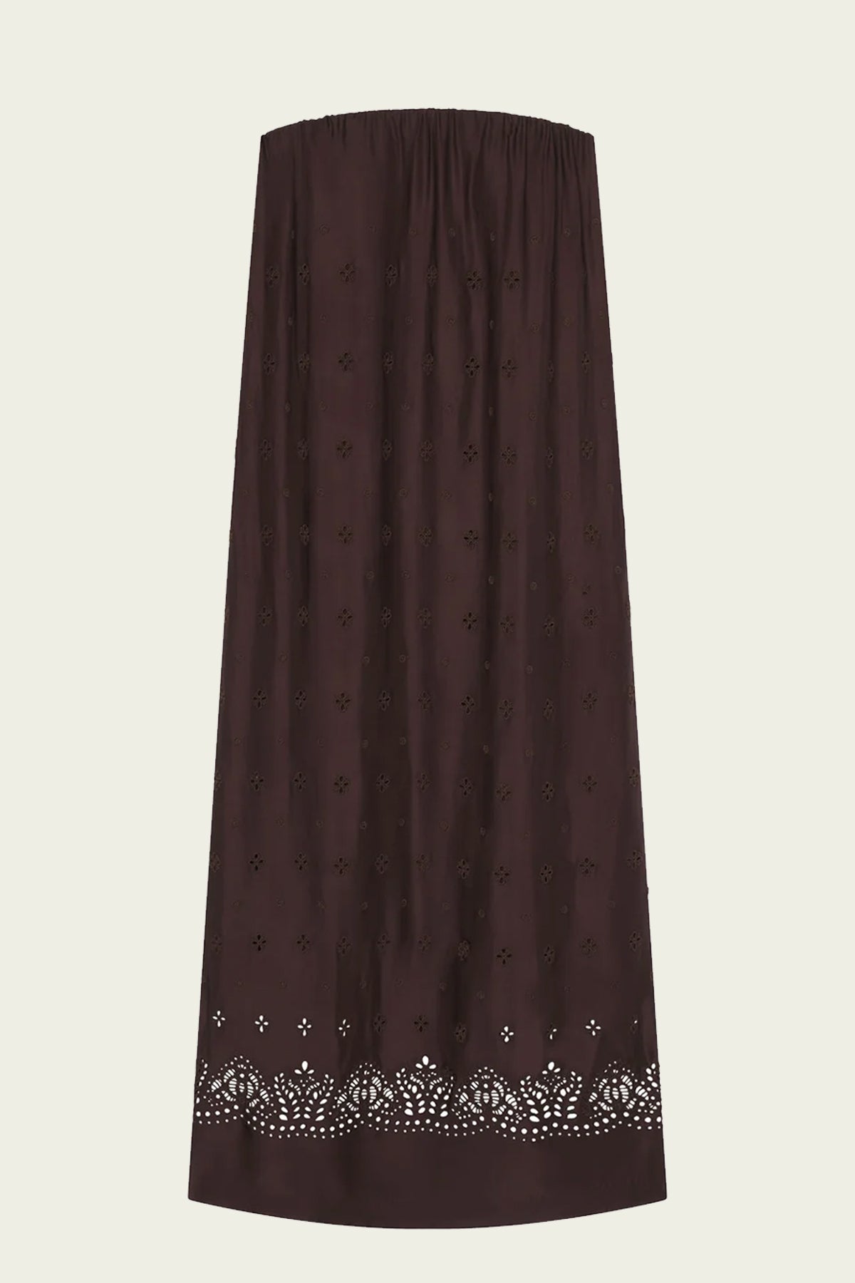 Dalia Strapless Maxi Dress in Ganache