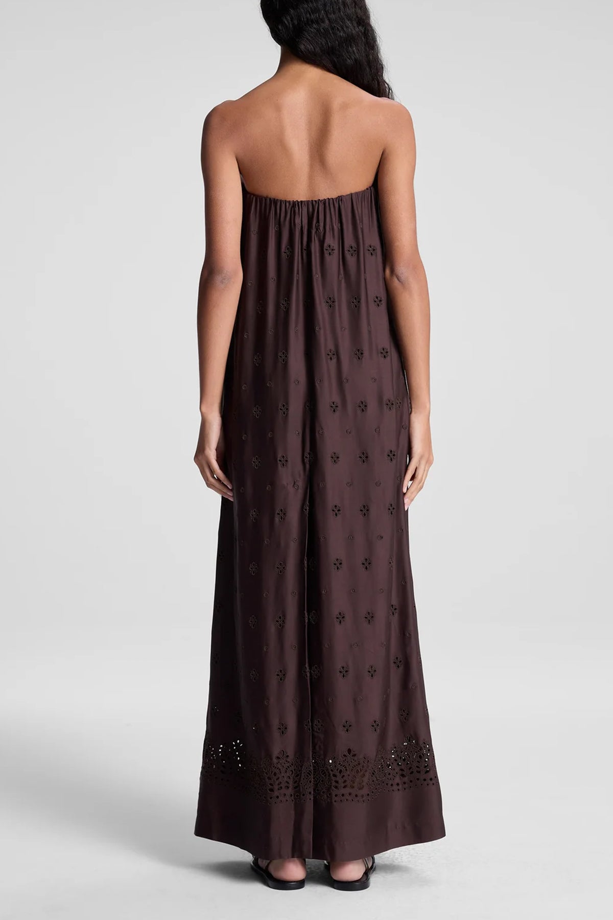 Dalia Strapless Maxi Dress in Ganache