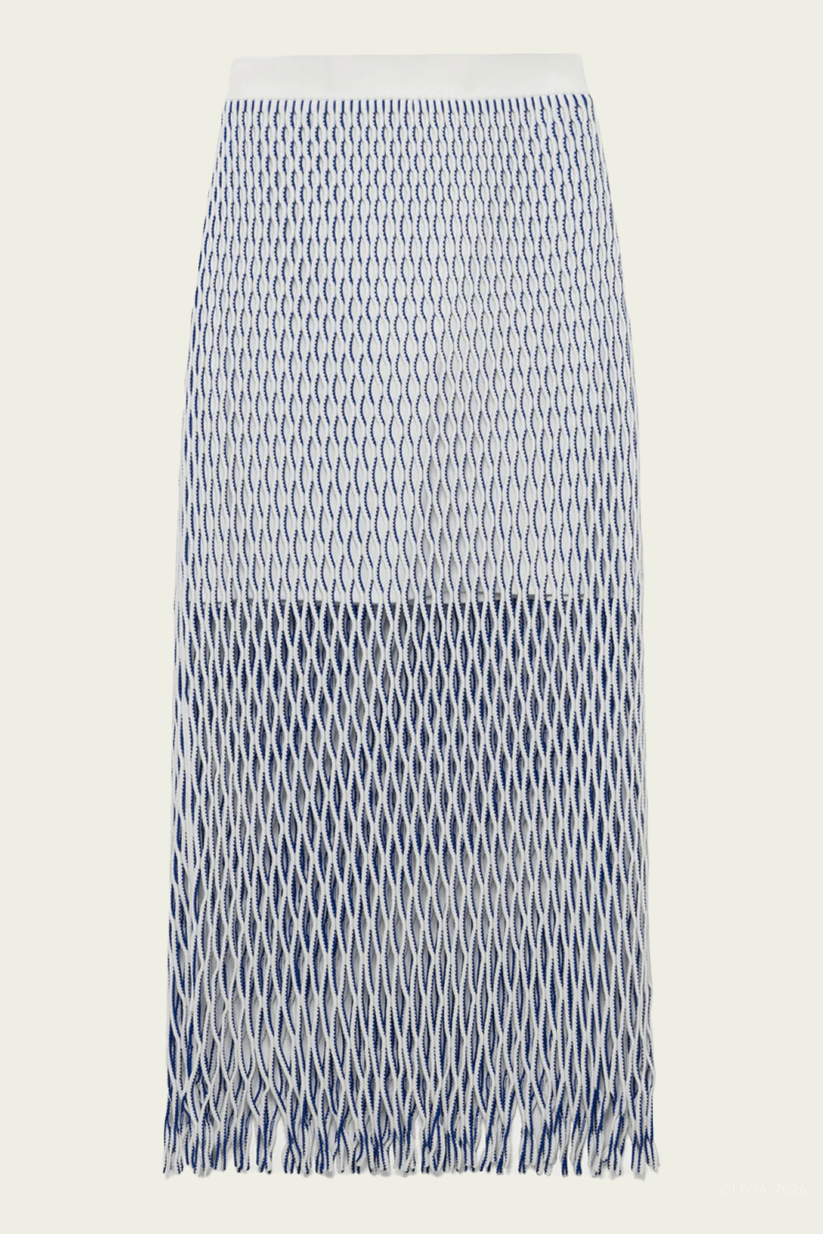 Aldridge Knit Midi Skirt in Ivory Multi - shop - olivia.com
