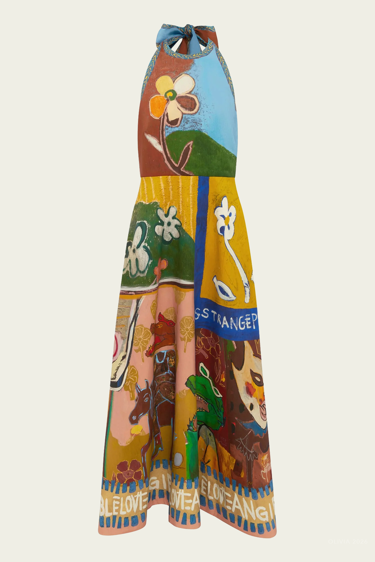 Mlak Halter Midi Dress