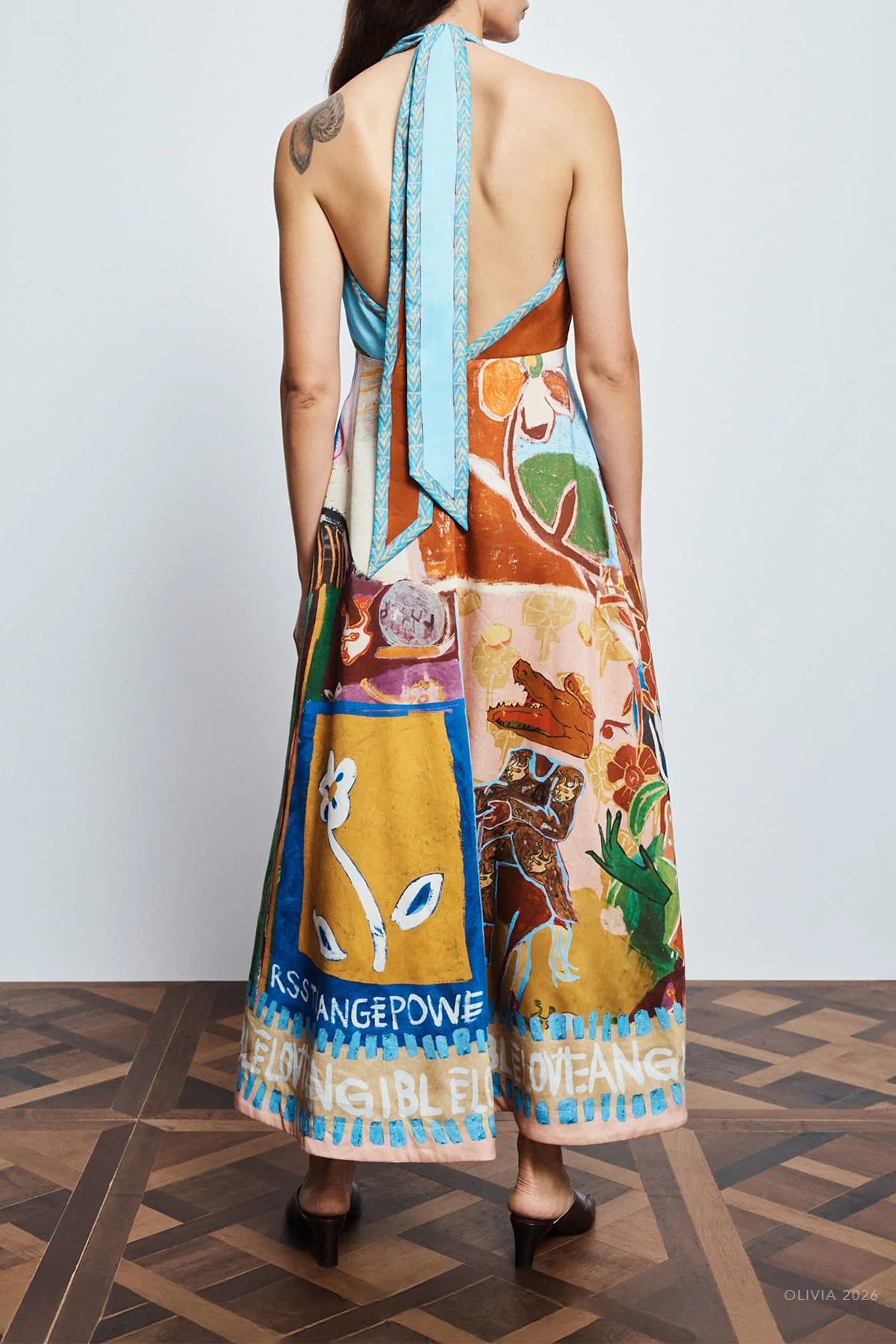 Mlak Halter Midi Dress