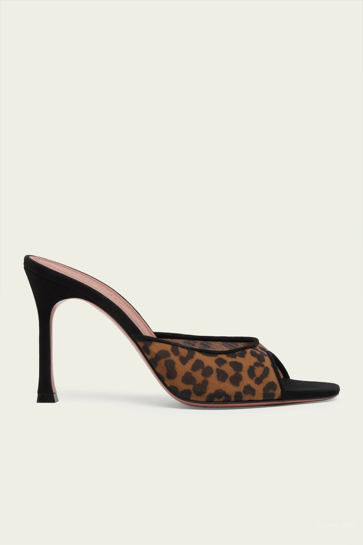 Alexa Slipper 95 in Leopard Mesh - shop - olivia.com