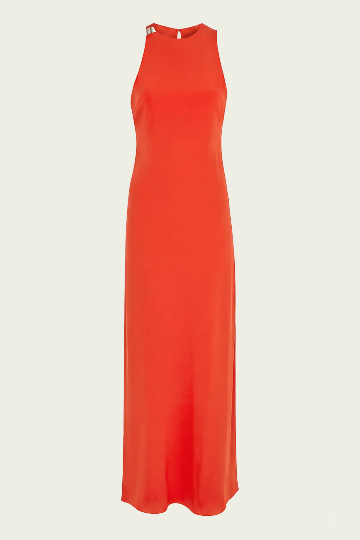 Calysea Maxi Dress in Red Orange