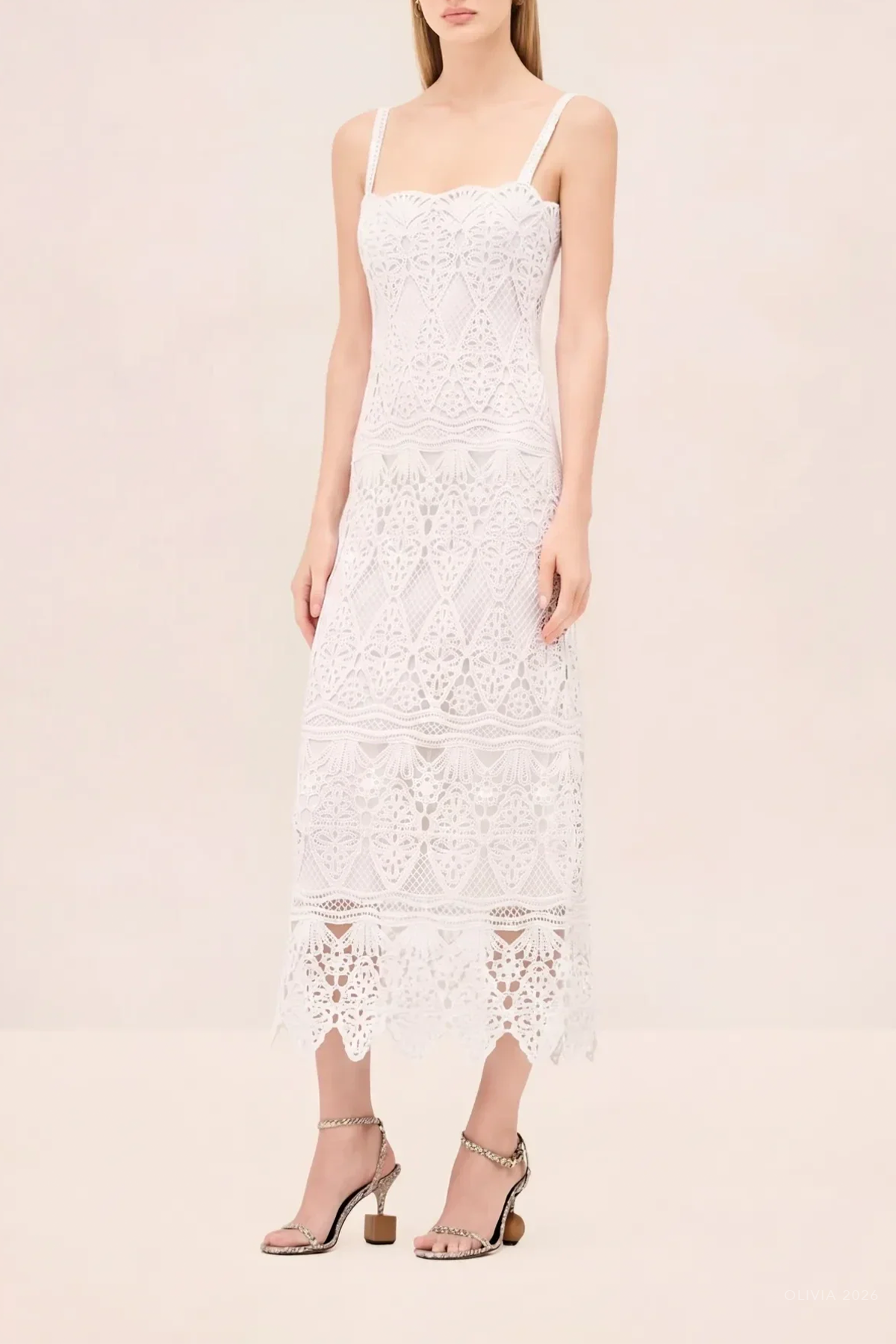 Ravello Midi Dress in White