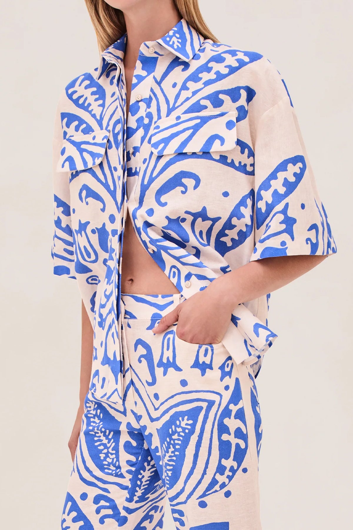 Farad Top in Sapphire Palm