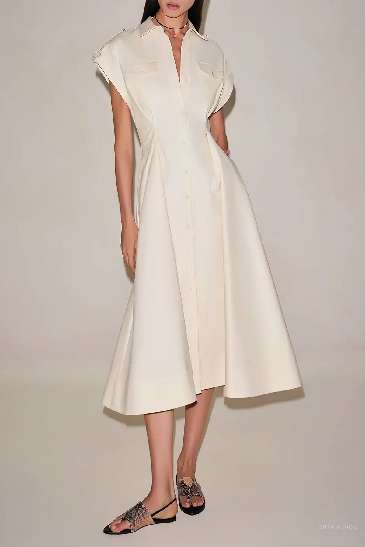 Ceres Dress in Beige