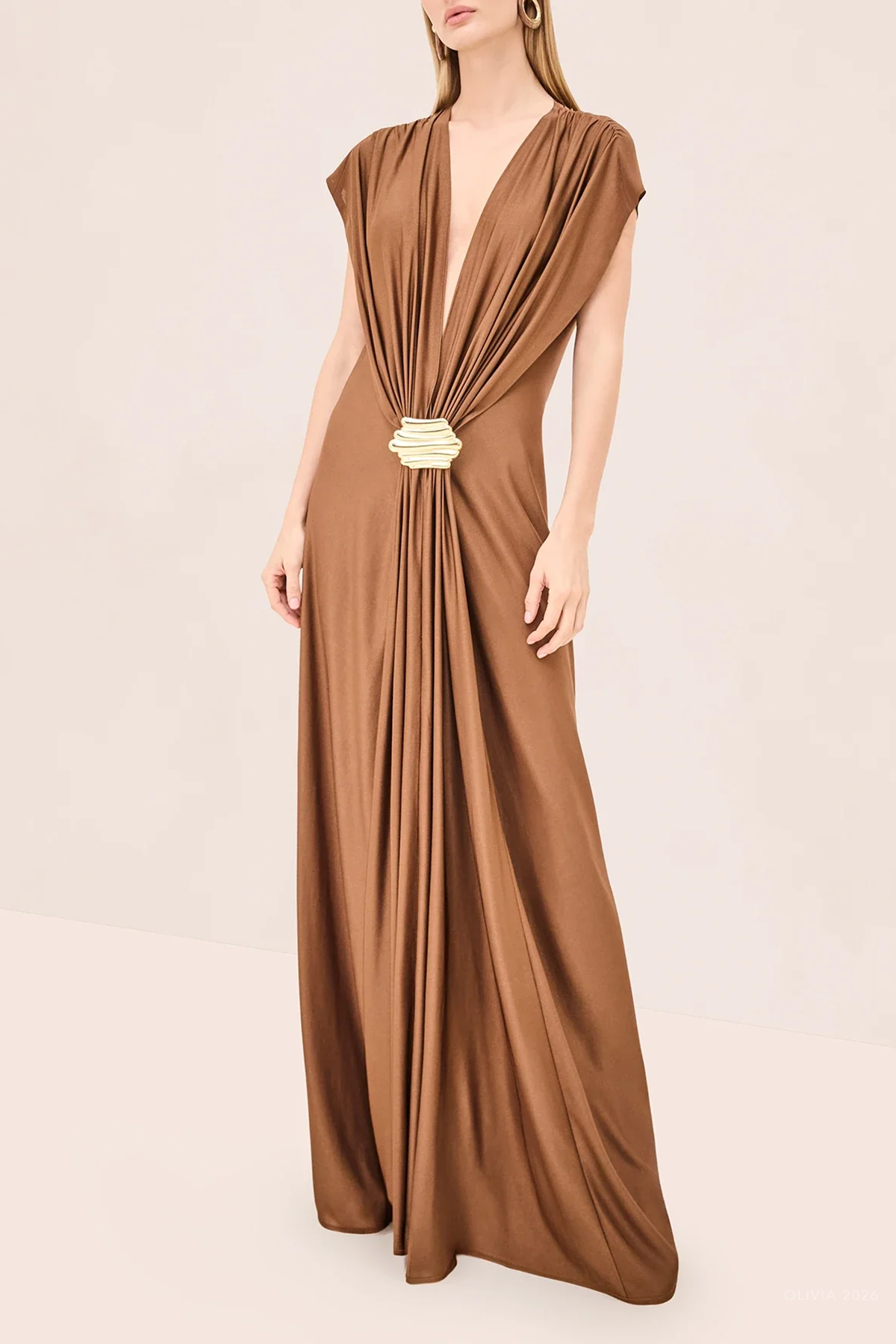 Lunaria Long Dress in Mocha