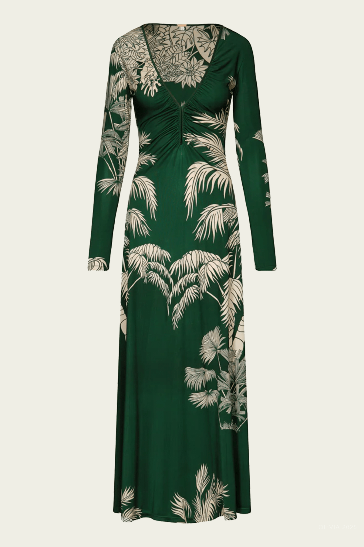 Alma Bordada Dress in Emerald Green - shop - olivia.com