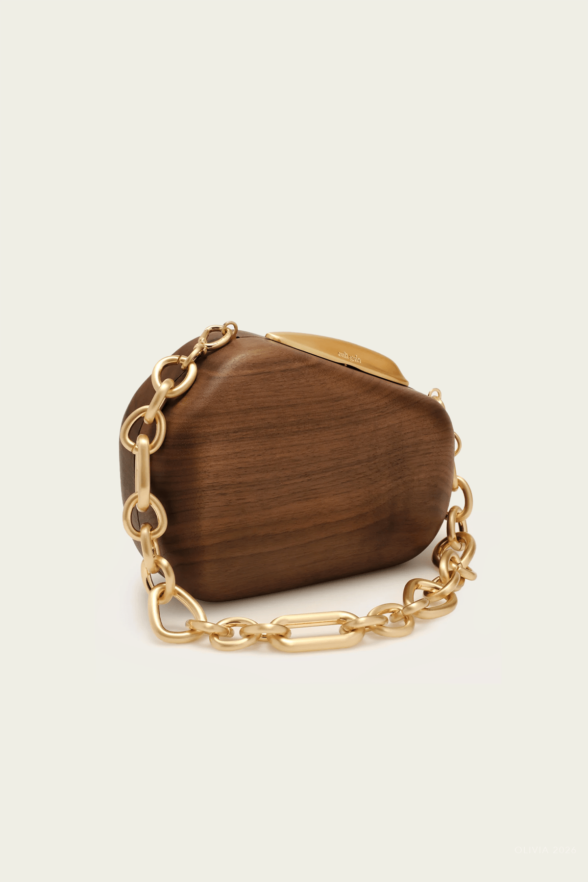 Althea Clutch in Walnut - shop-olivia.com