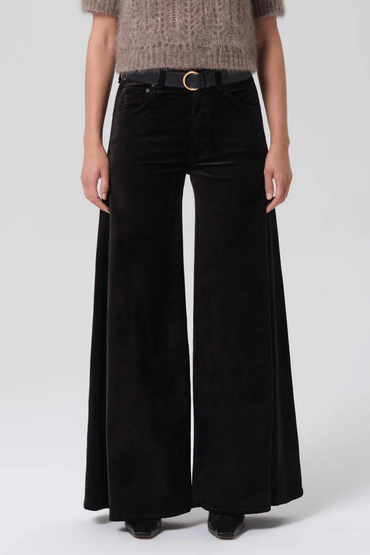 Amari Ultra Velvet Pant in Black - shop - olivia.com