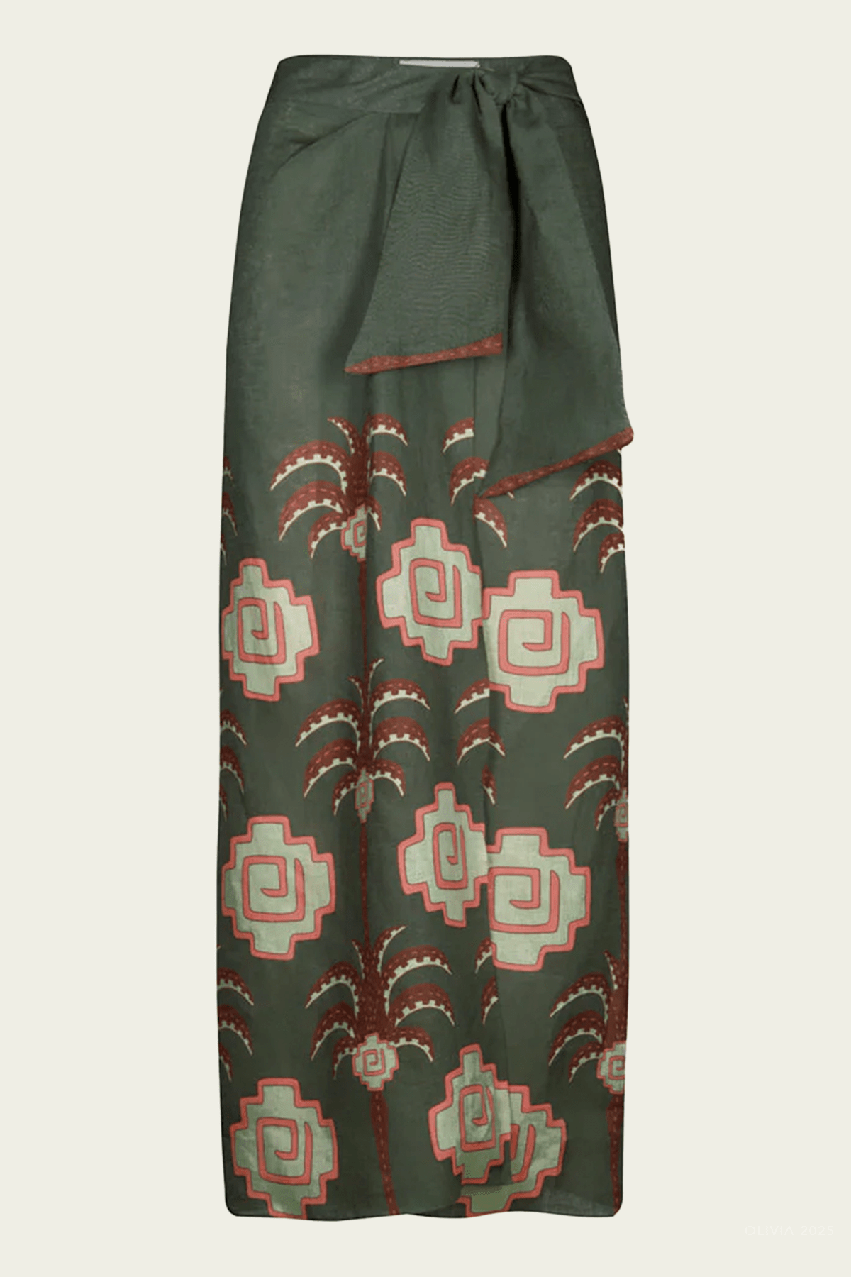 Amazon Echoes Skirt in Green Chocolate - shop - olivia.com