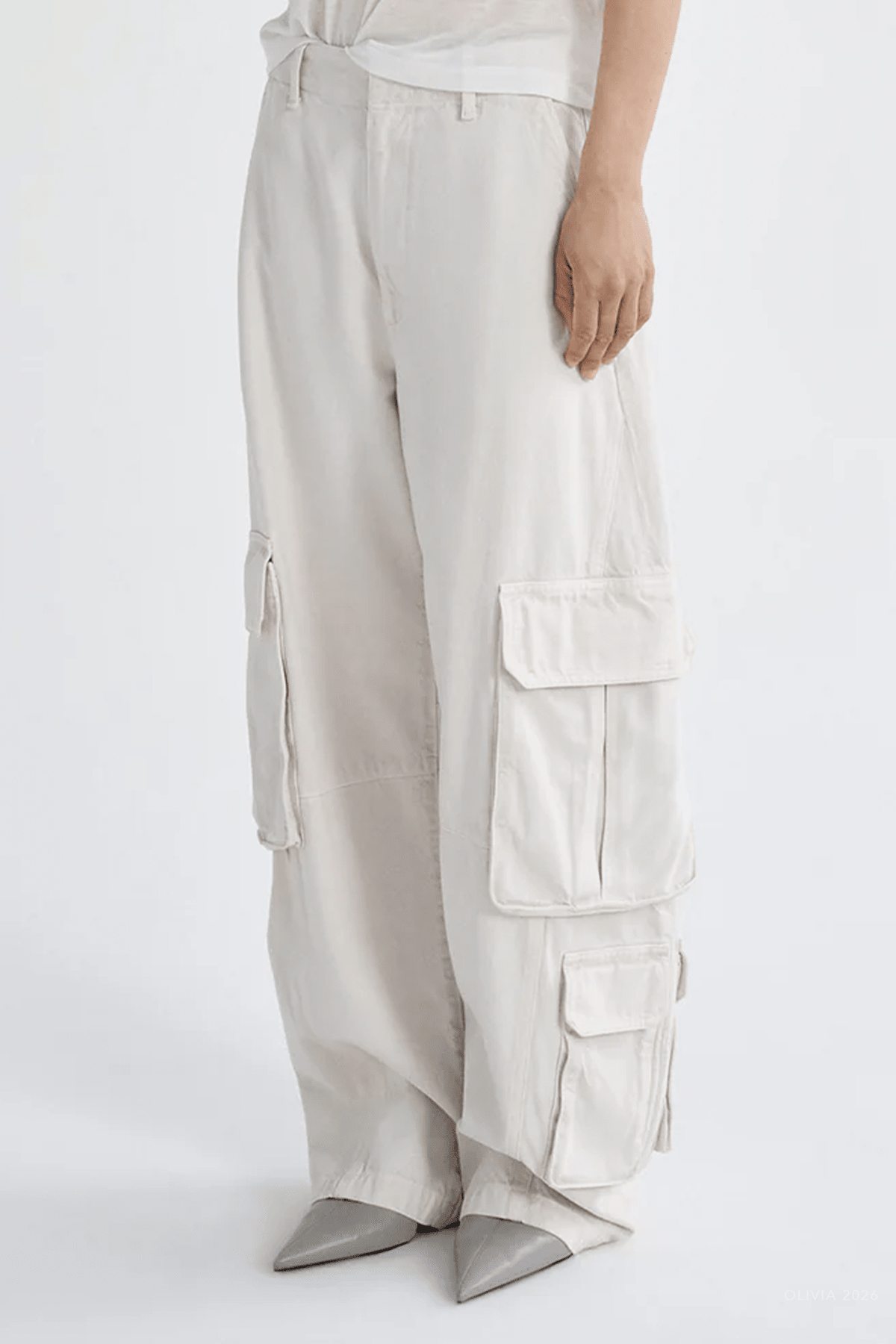 Ambika Utility Pant (Flyweight) in Bone - shop-olivia.com