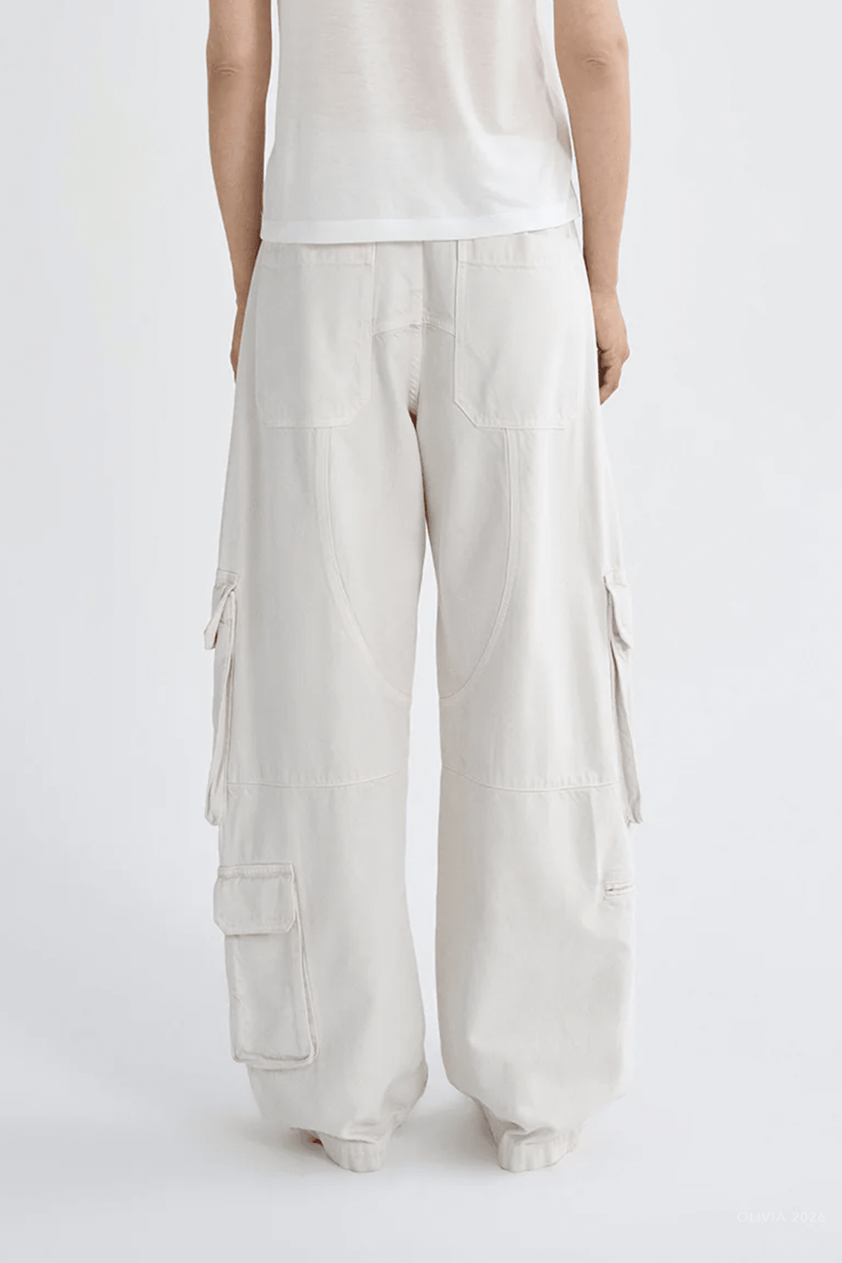 Ambika Utility Pant (Flyweight) in Bone - shop-olivia.com
