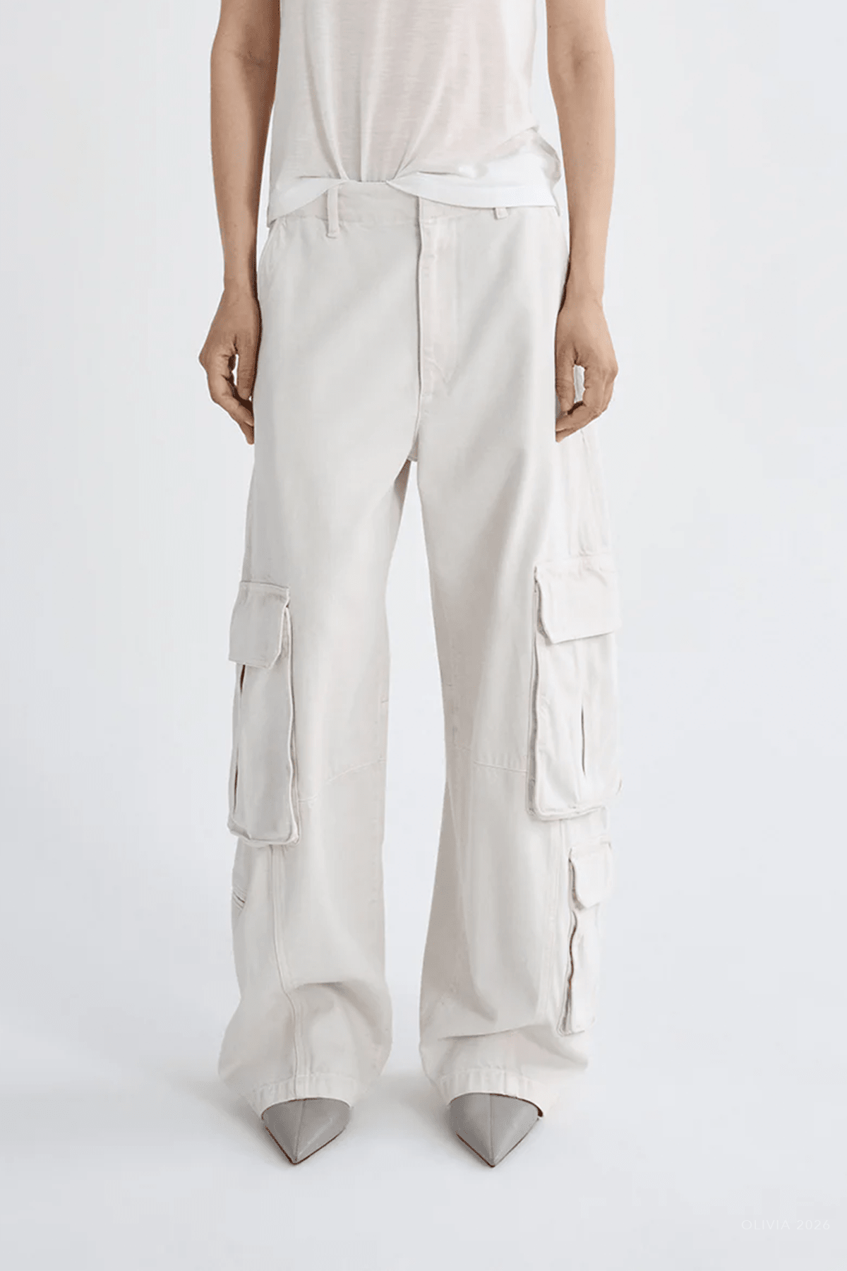 Ambika Utility Pant (Flyweight) in Bone - shop-olivia.com