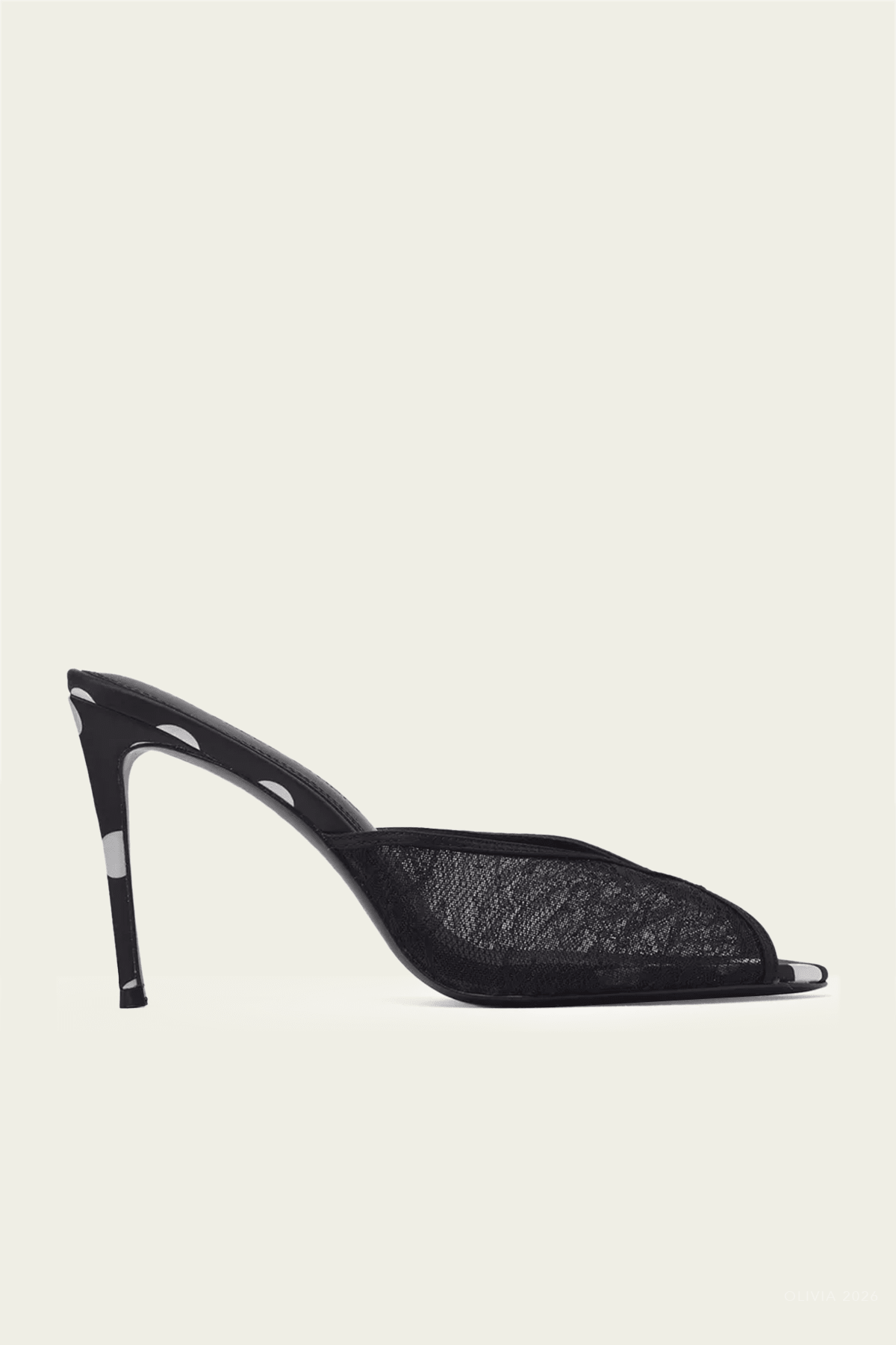 Amelia 100 Mules in Black White - shop-olivia.com