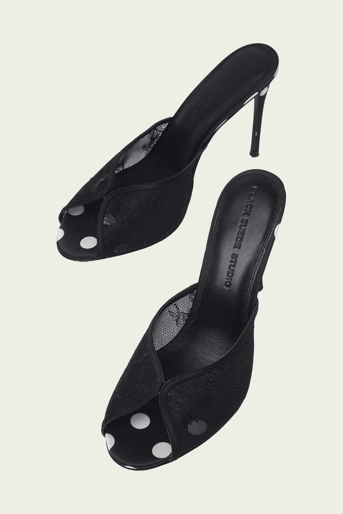 Amelia 100 Mules in Black White - shop-olivia.com