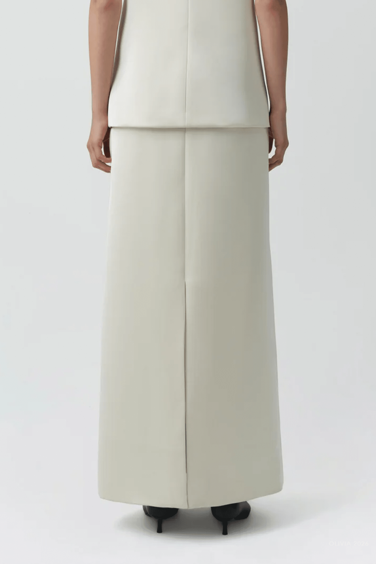 Anais Midi Skirt in Sand Dollar - shop-olivia.com