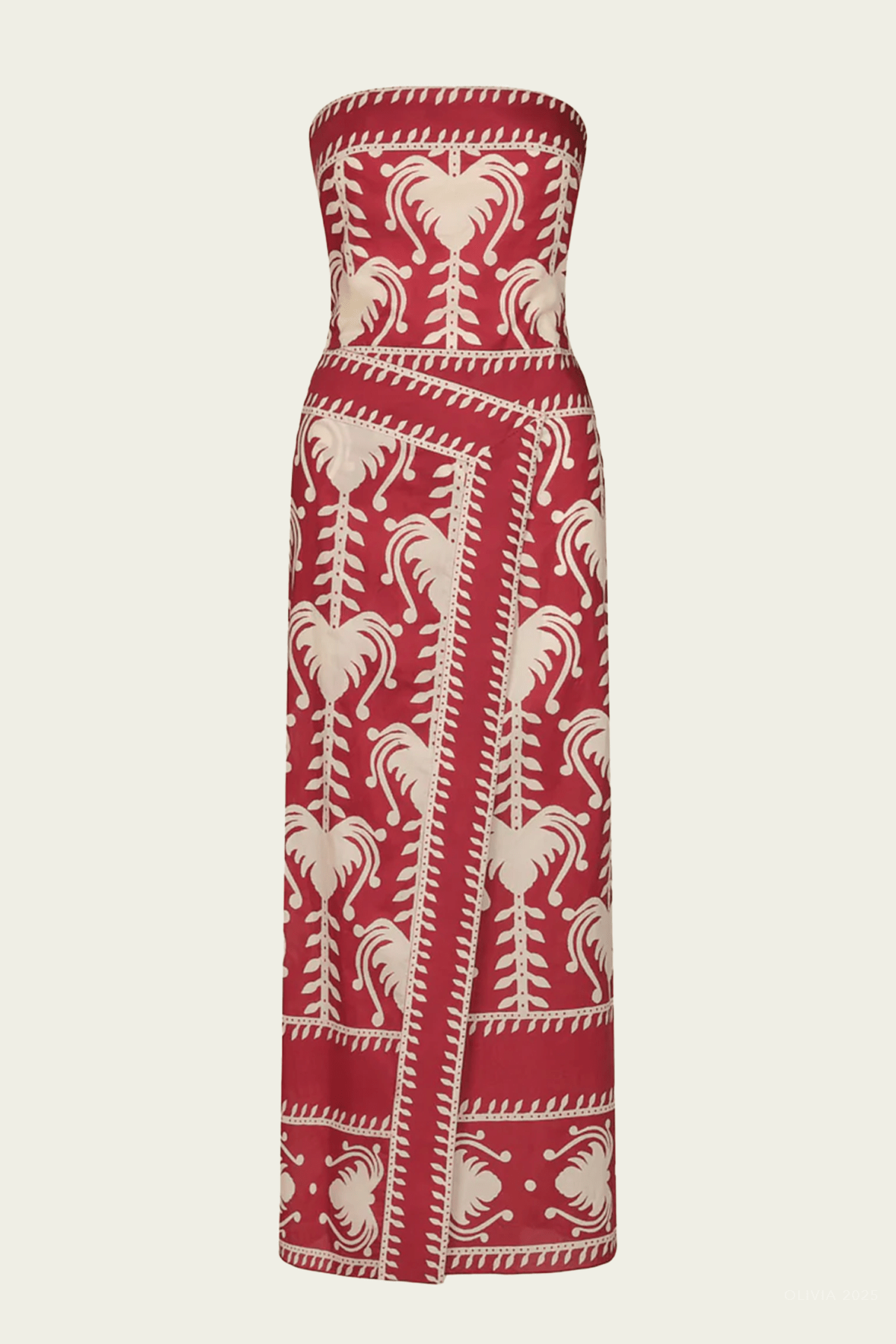 Ancient Peru Dress in Dark Cherry Ecru - shop - olivia.com