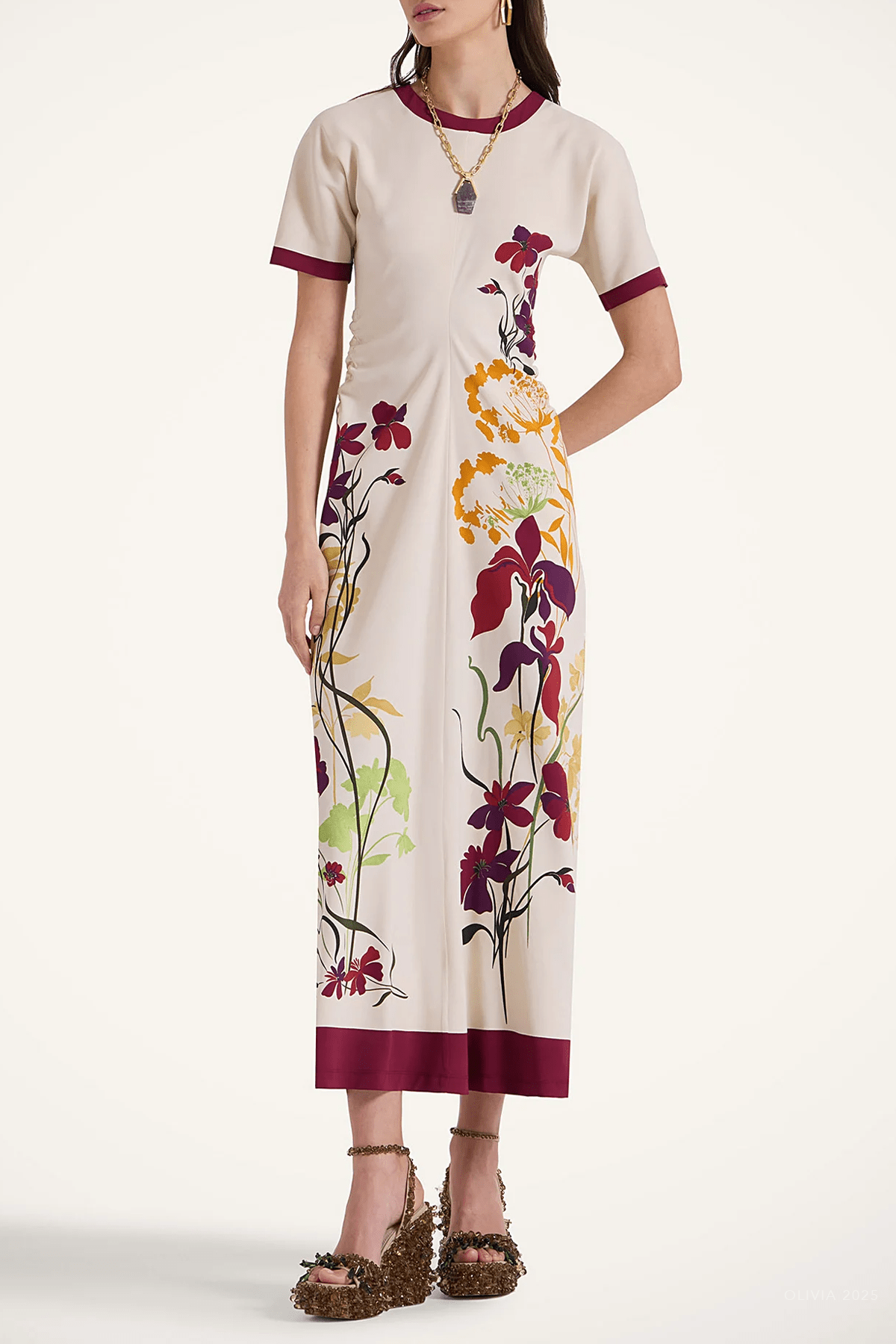 Angelica Dress in Corsage Placee - shop - olivia.com