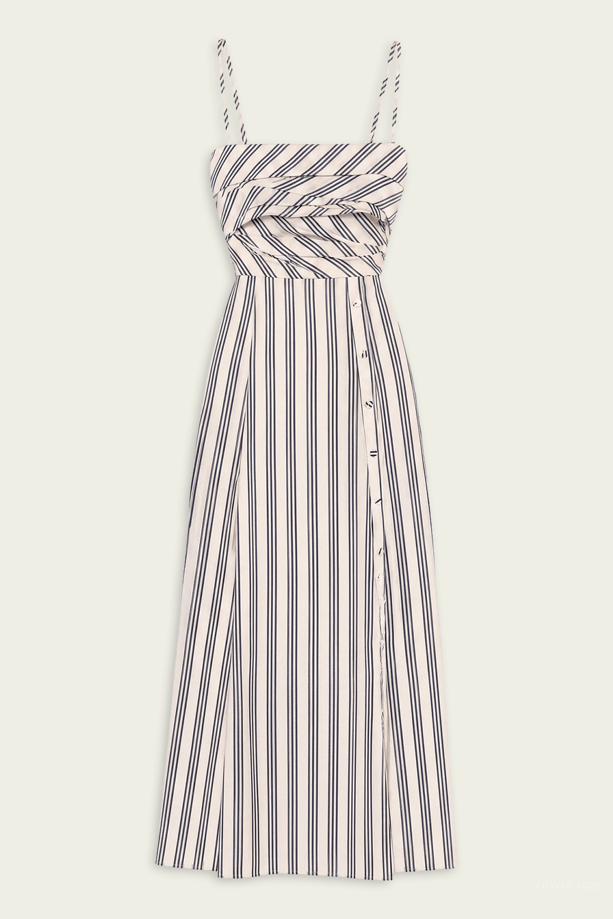 Anise Tank Dress in Ecru Stripe - shop-olivia.com