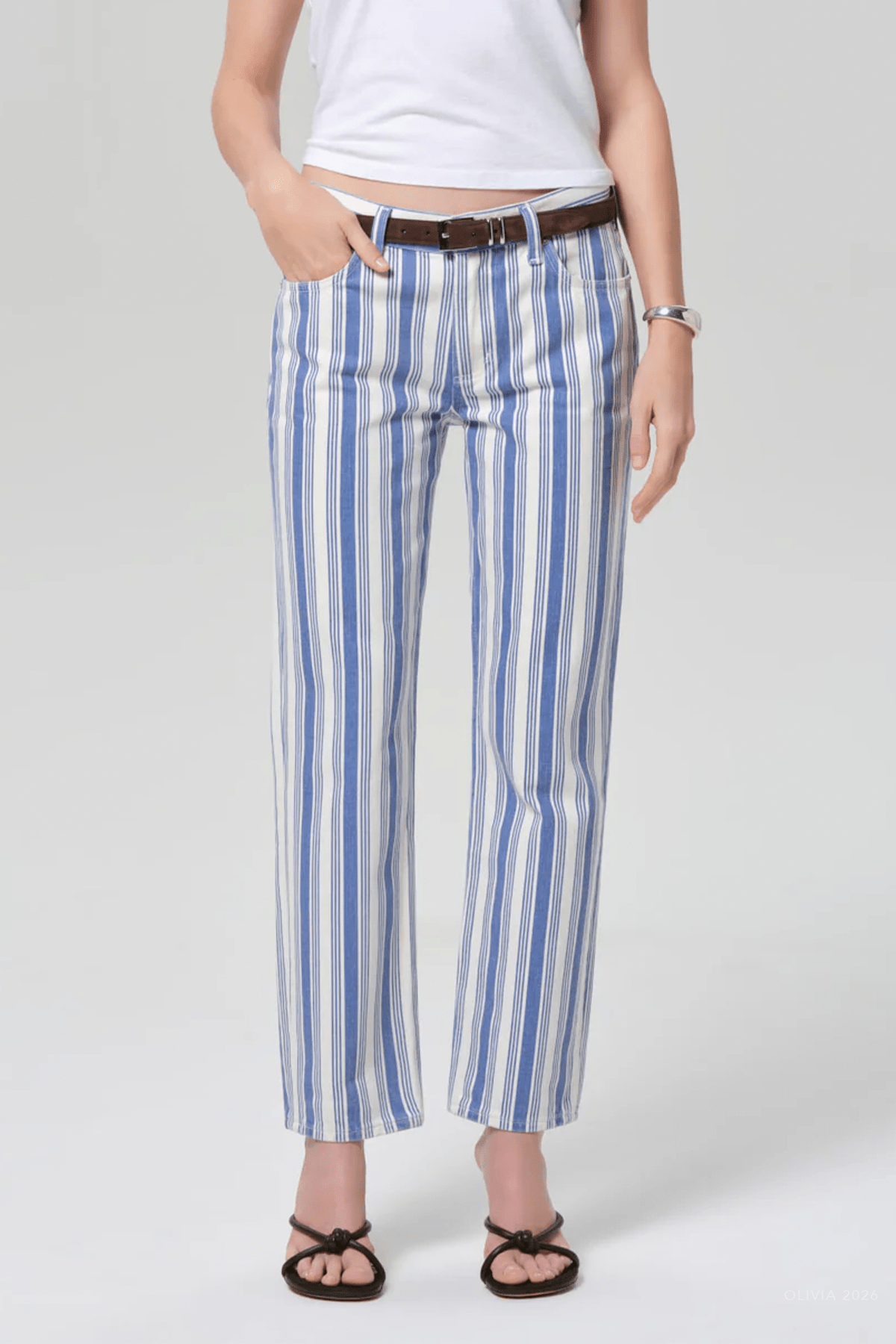 Anissa Straight Leg in Mar Stripe - shop - olivia.com