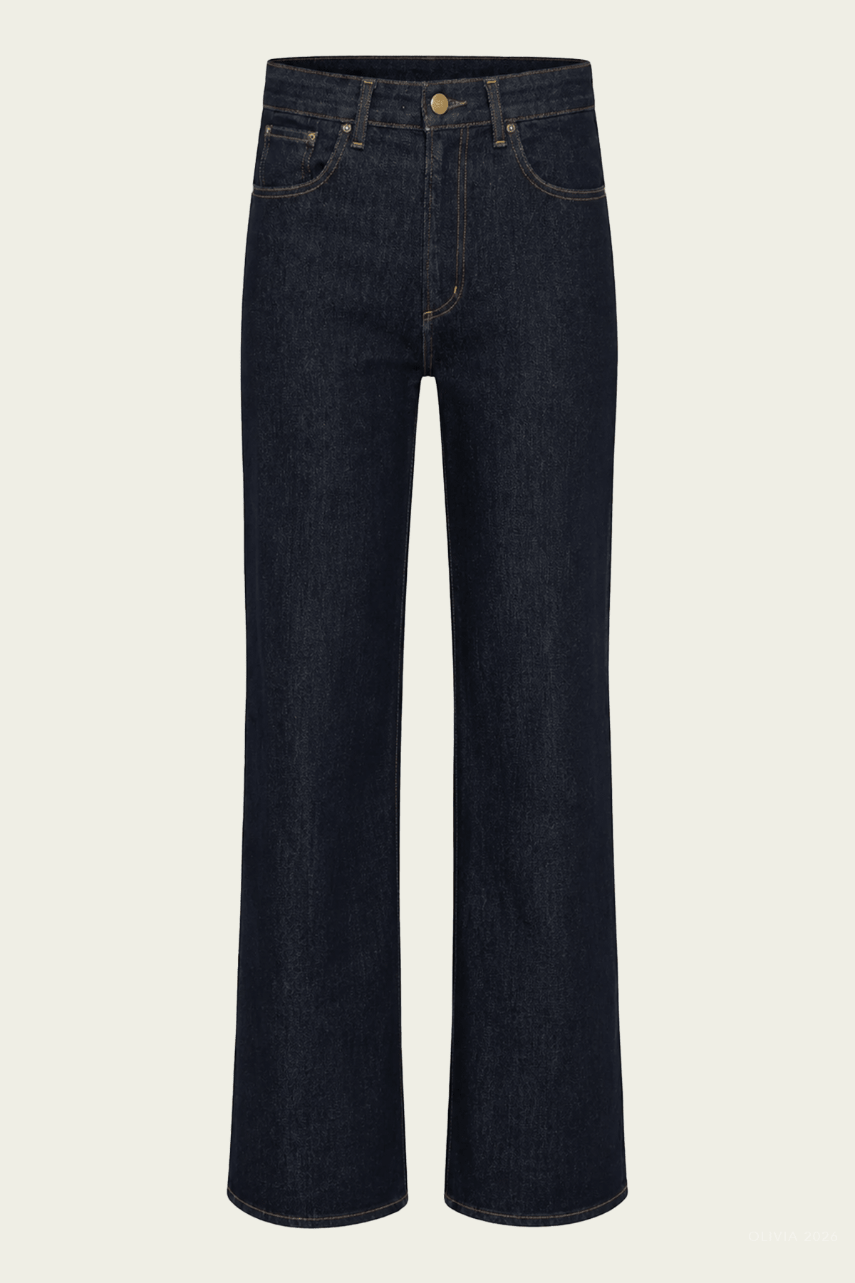 Annina Straight Leg 33" in Inky Rinse - shop-olivia.com