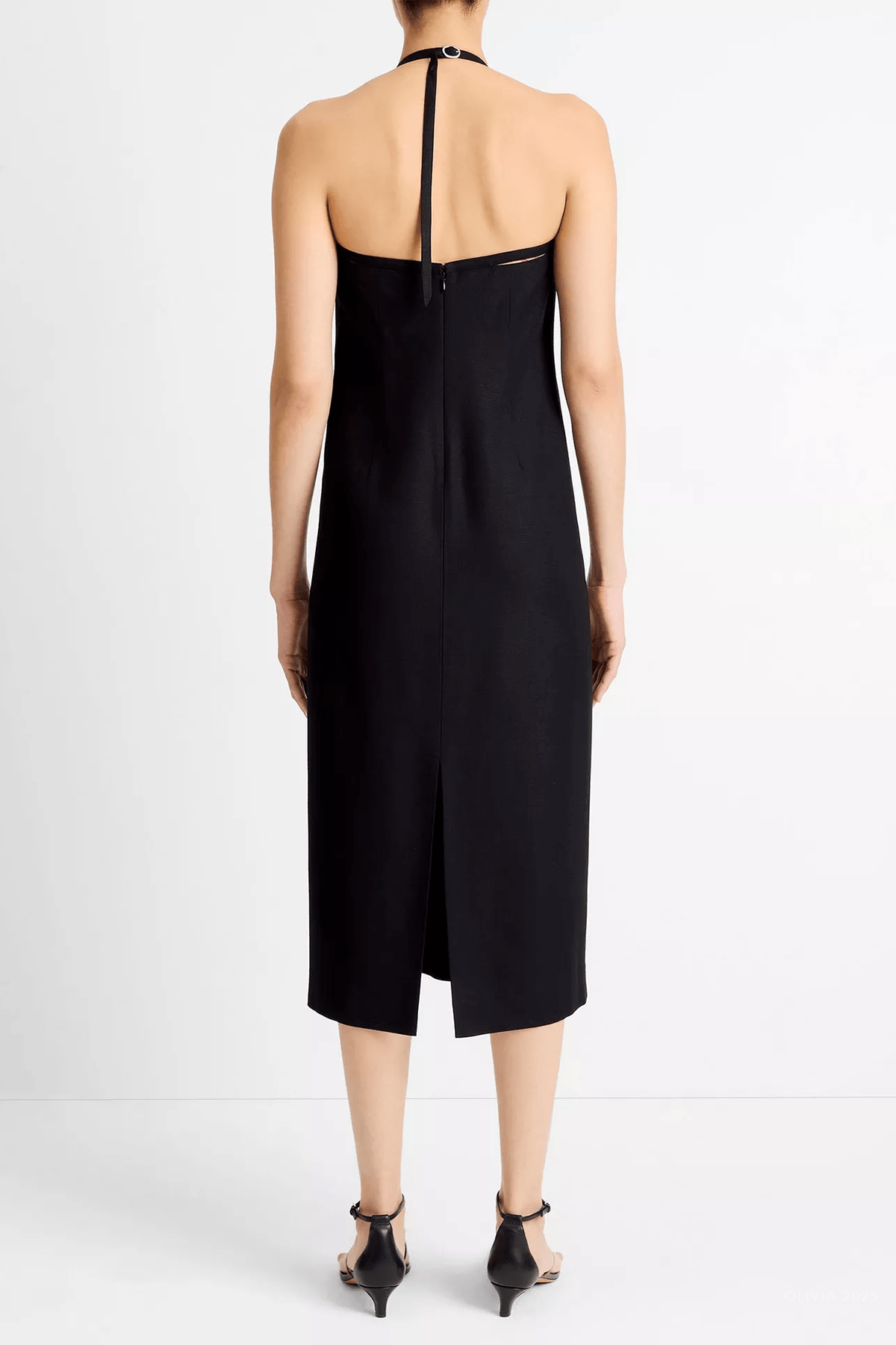 Apron Halter Dress in Black - shop - olivia.com