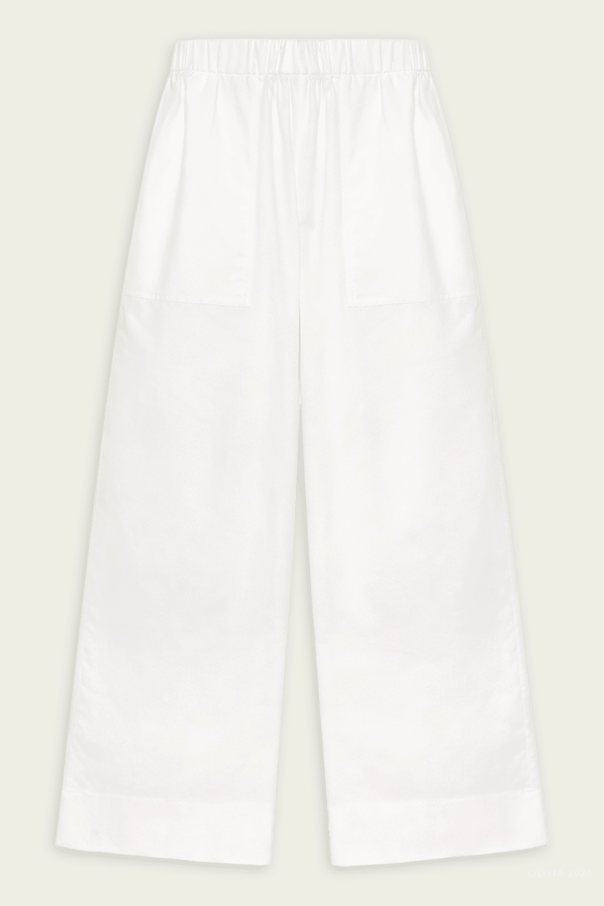 Arden Cotton Pull - On Pant in White - shop - olivia.com