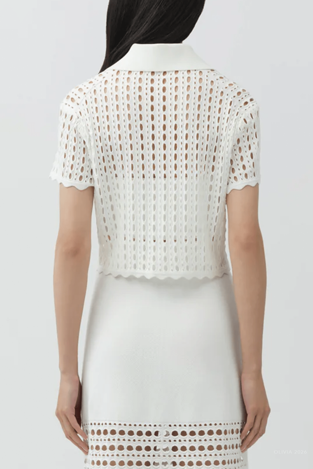 Arlan Open Stitch Camp Shirt in Ivory - shop - olivia.com